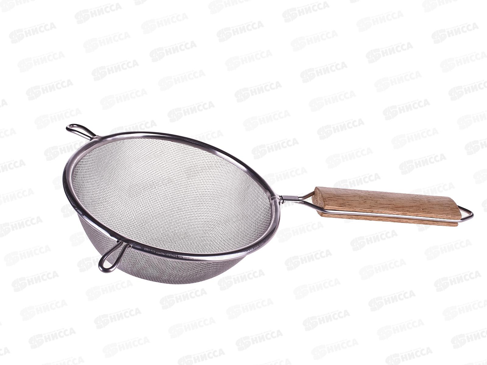 Сито 14,0см нержавеющая сталь с деревянной ручкой AST-005-СДР-14
