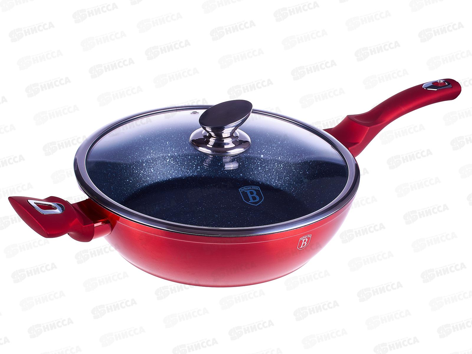 Сковорода с крышкой 28см, ВН-1260 Burgundy Metallic Line