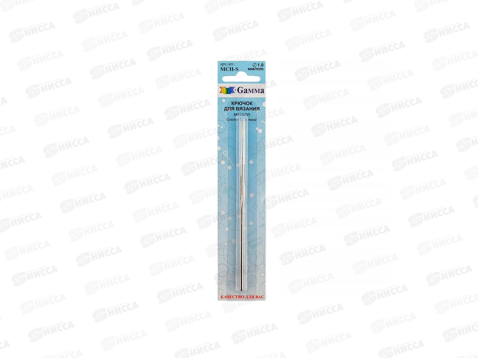 Крючок для вязания №12 &quotGamma&quot МСН сталь d 1.0 мм 12см 12шт в блистере *10