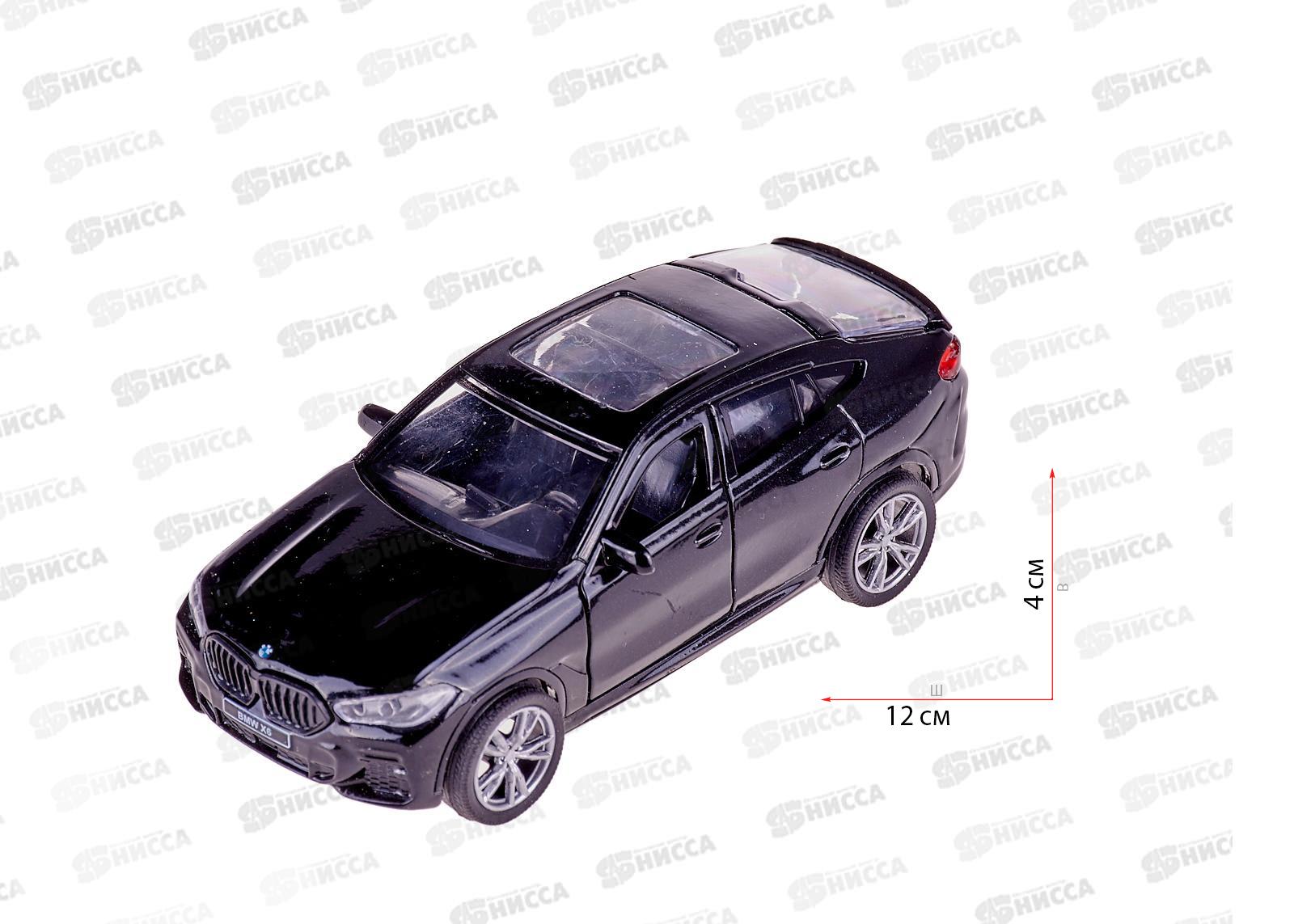 Машина &quotТЕХНОПАРК&quot металлическая  BMW X6 12см черный, Х6-12-BK, 342357