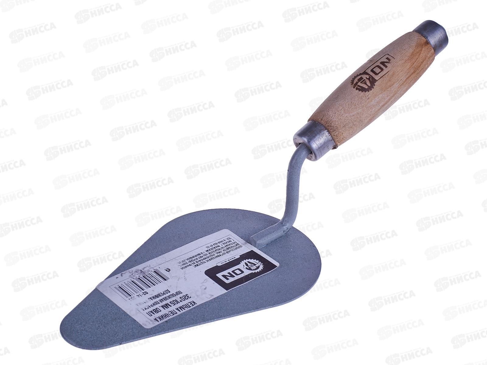 Кельма печника (овал) порошковая покраска, усиленная деревянная ручка  320*105мм ON