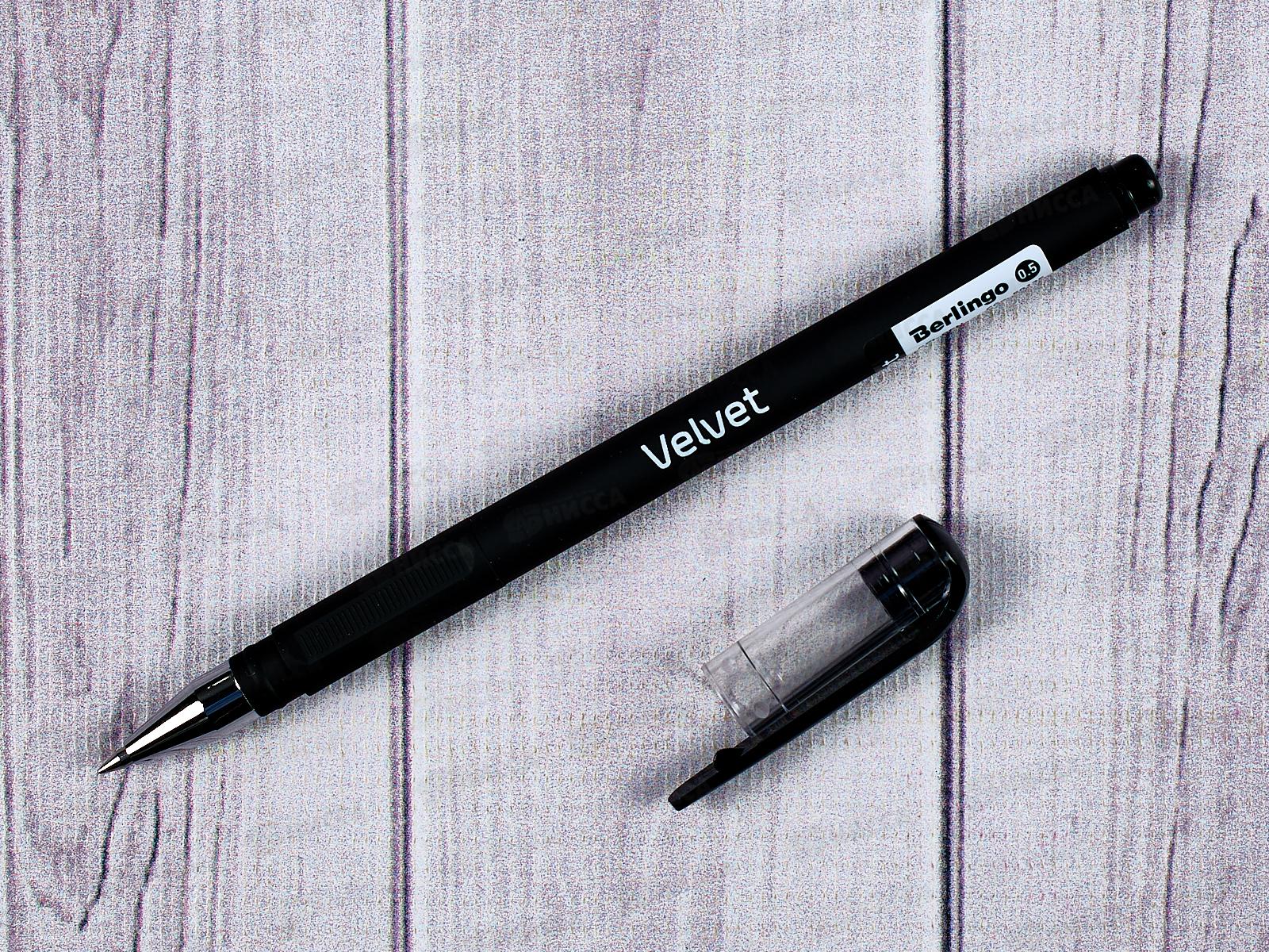 Ручка гелевая  Berlingo velvet черная, CGp_50125*12
