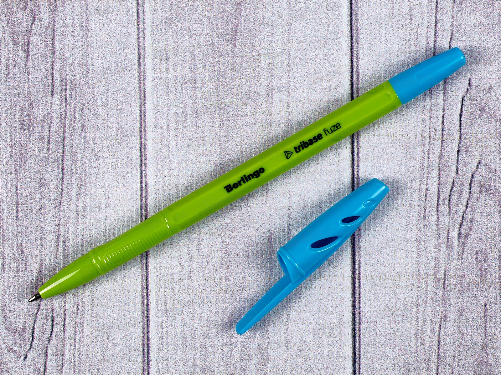 Ручка шариковая  BERLINGO Tribase Fuze., синяя, игла 0.7мм, 70922 *50