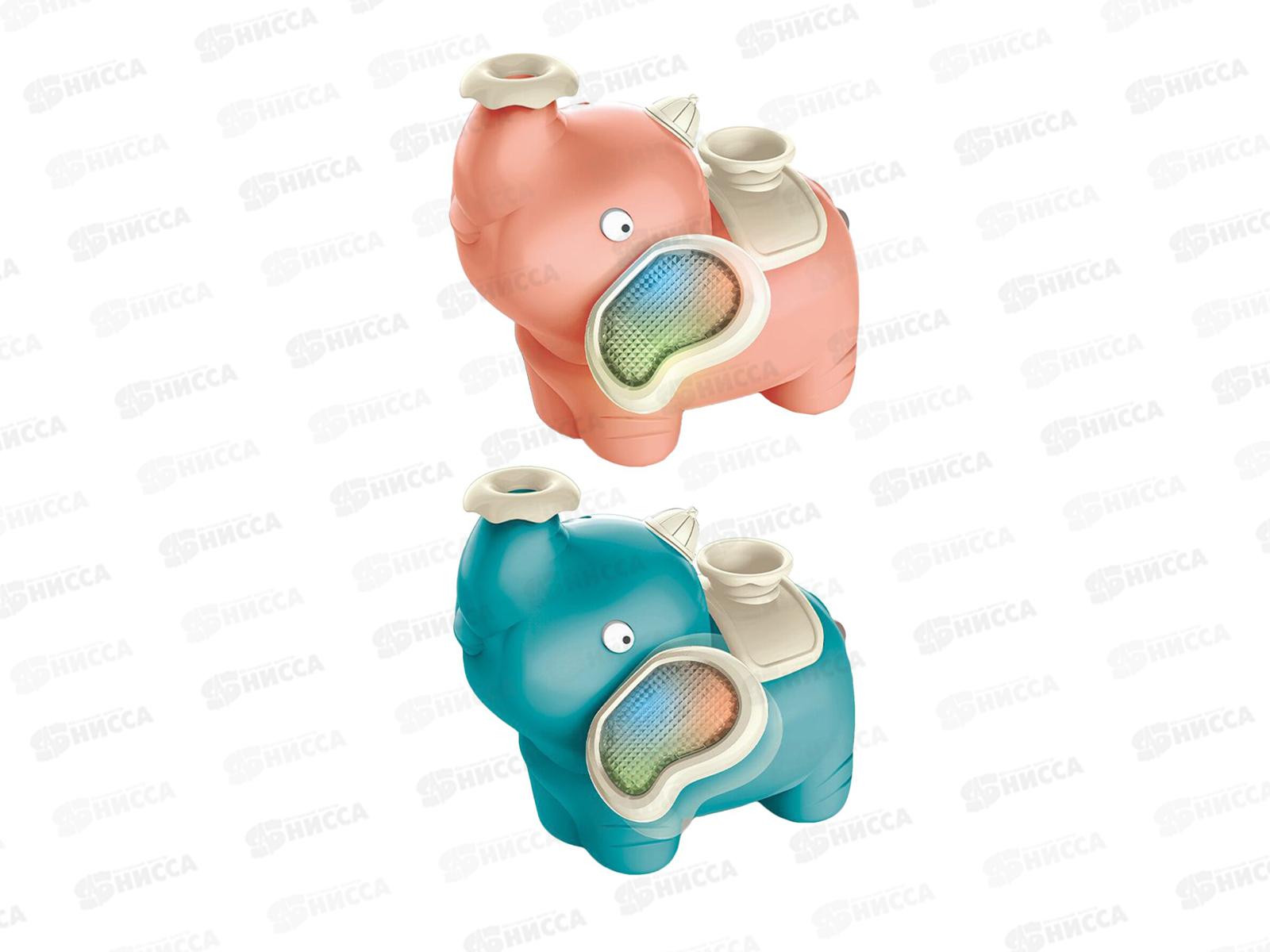 Слон на батарейках, свет и звук, ветерок и настоящий пар, 2117261 в/к 16*13,2*15,5см