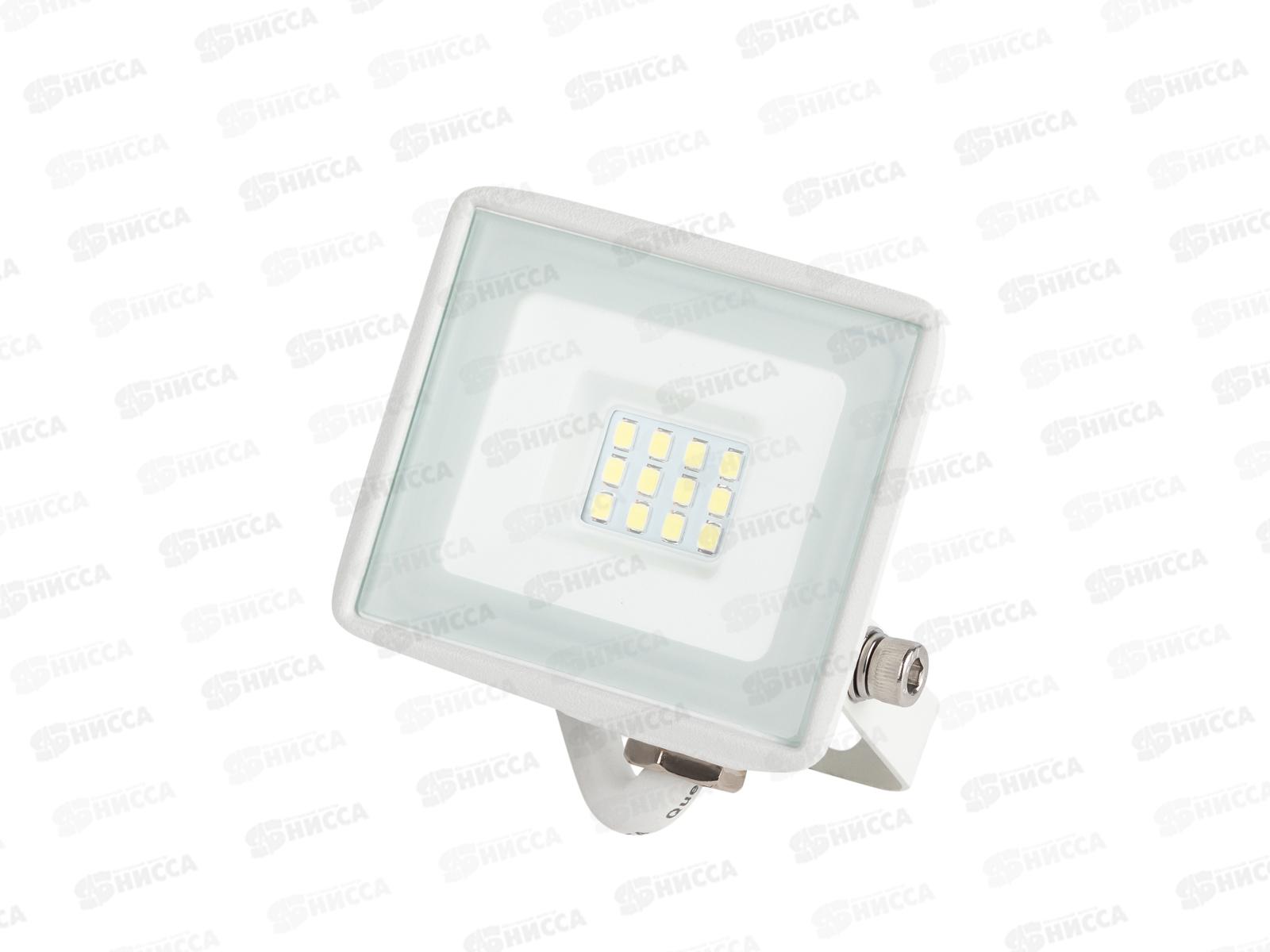 Прожектор светодиодный ЭРА LPR-023-W-65K-010 10Вт 6500К  800Лм IP65 белый  *40