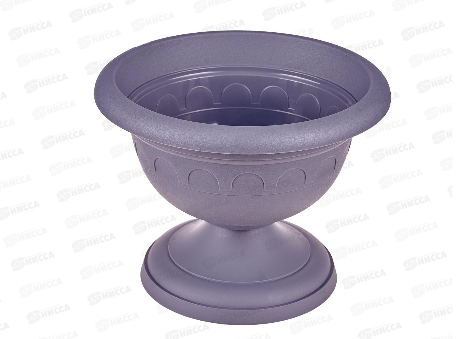 Вазон низкий Колывань 2,0л д22см серый  С144С *18