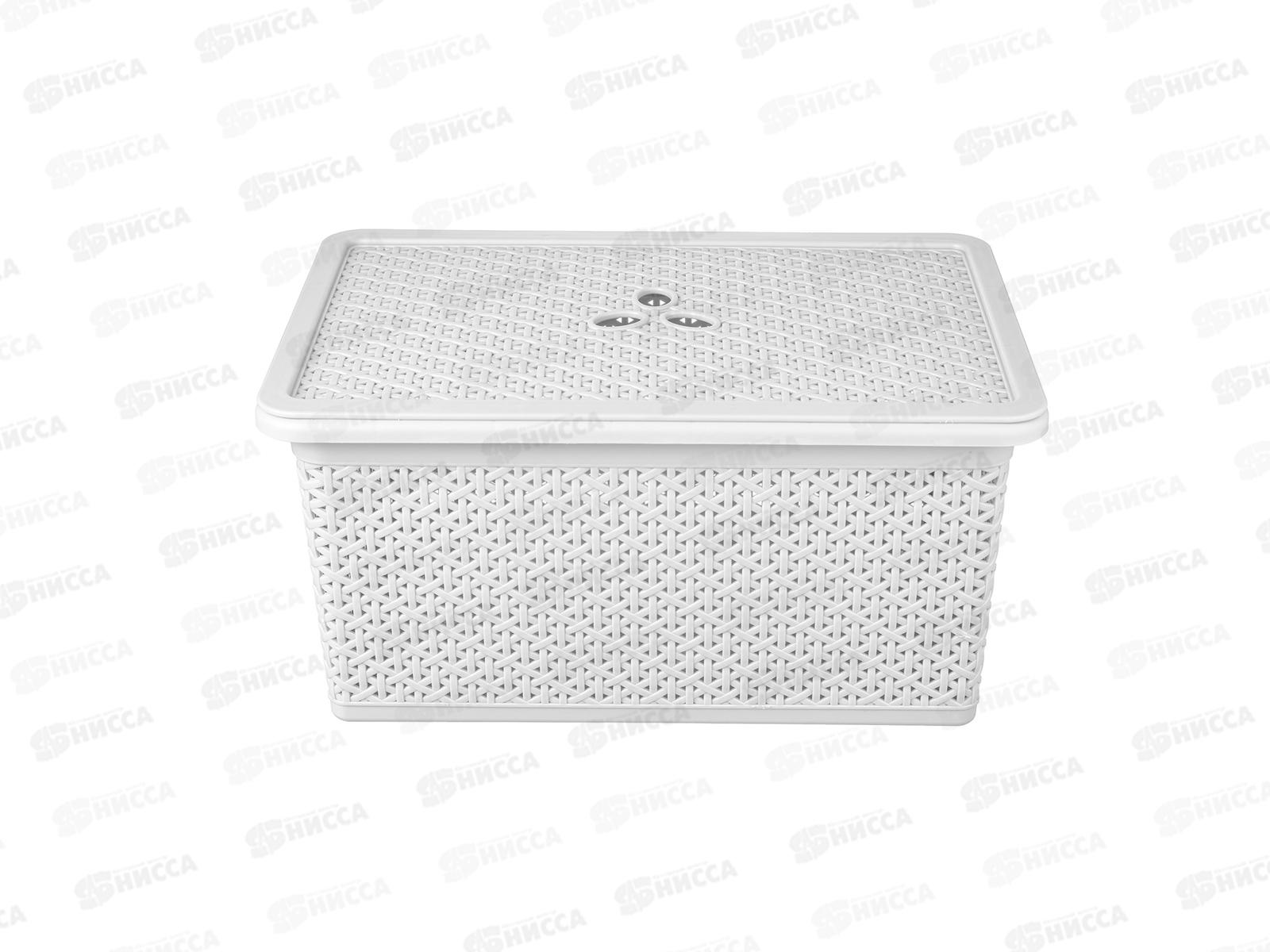 Корзина 20л &quotWenge&quot 430*300*200мм с крышкой светло-серый 221306021/03