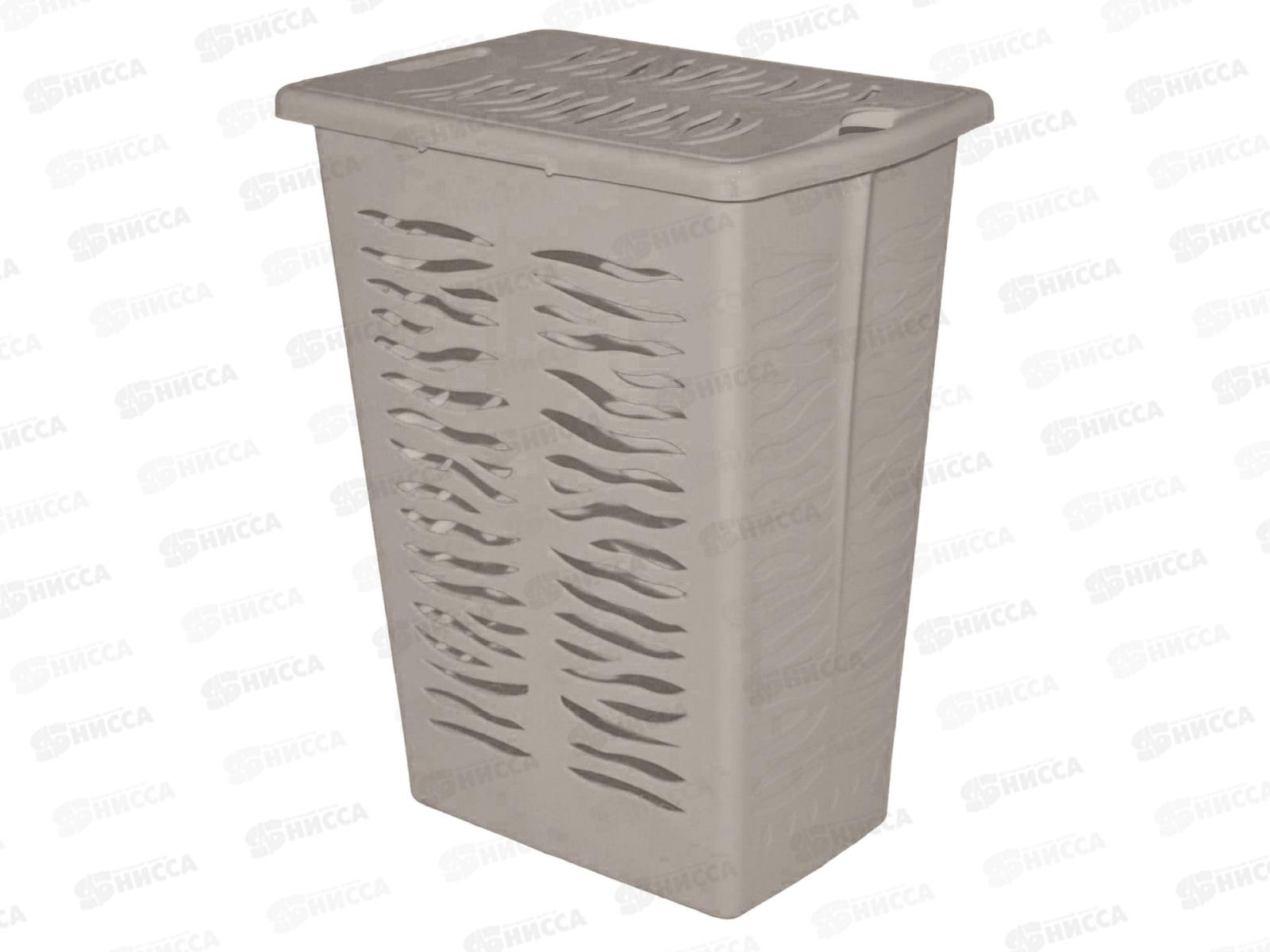 Корзина 30л для белья &quotRambai&quot 377*261*492мм серый 221306835/04