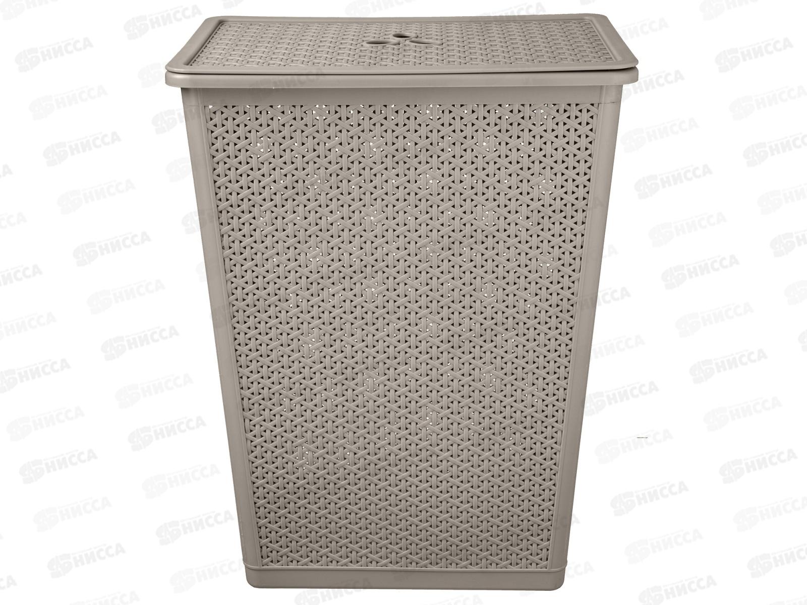 Корзина 48л для белья &quotWenge" 427*295*562мм серый 221307035/04