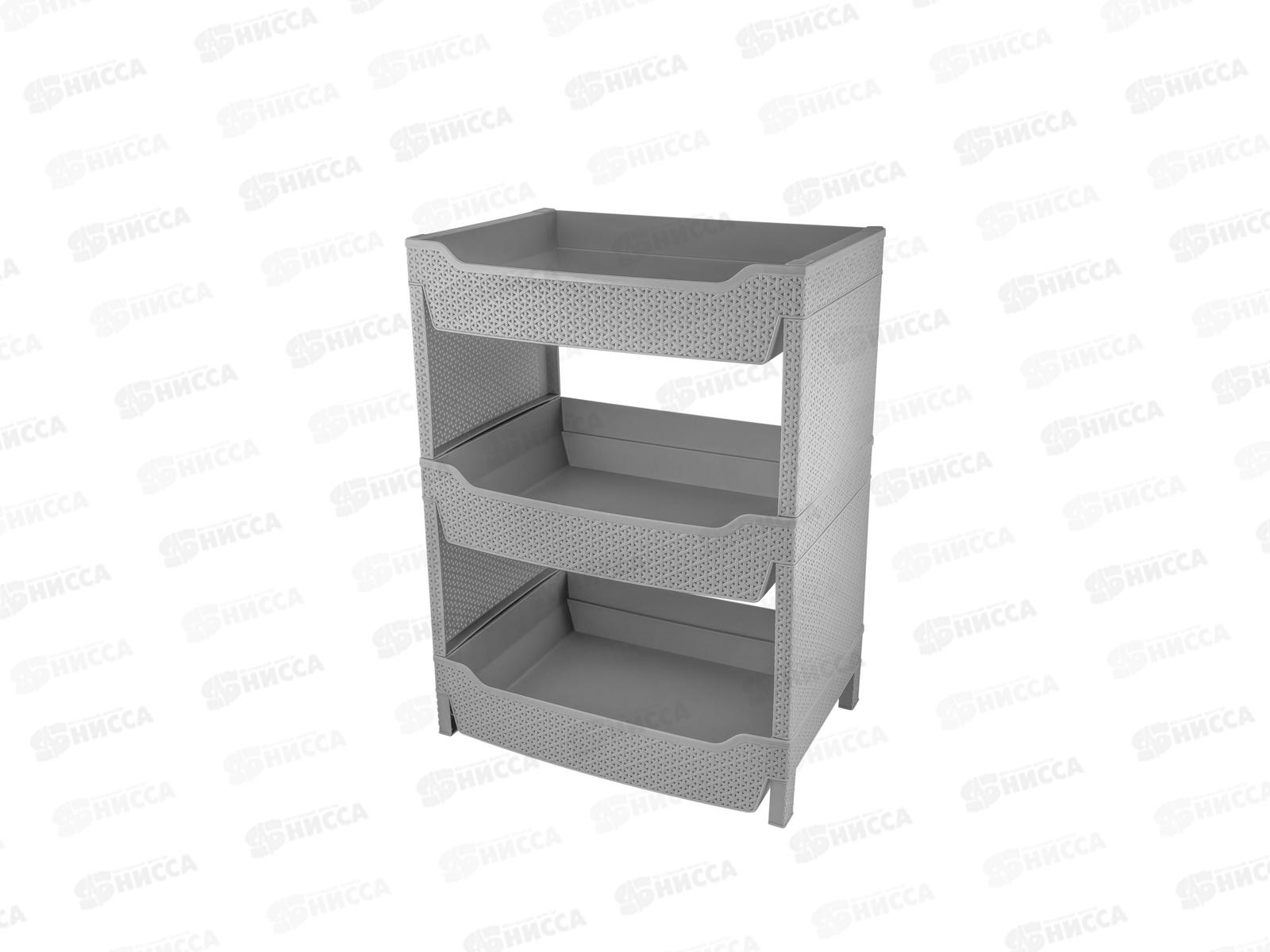 Этажерка универсальная Wenge 3-х секционная серый 221307835/04