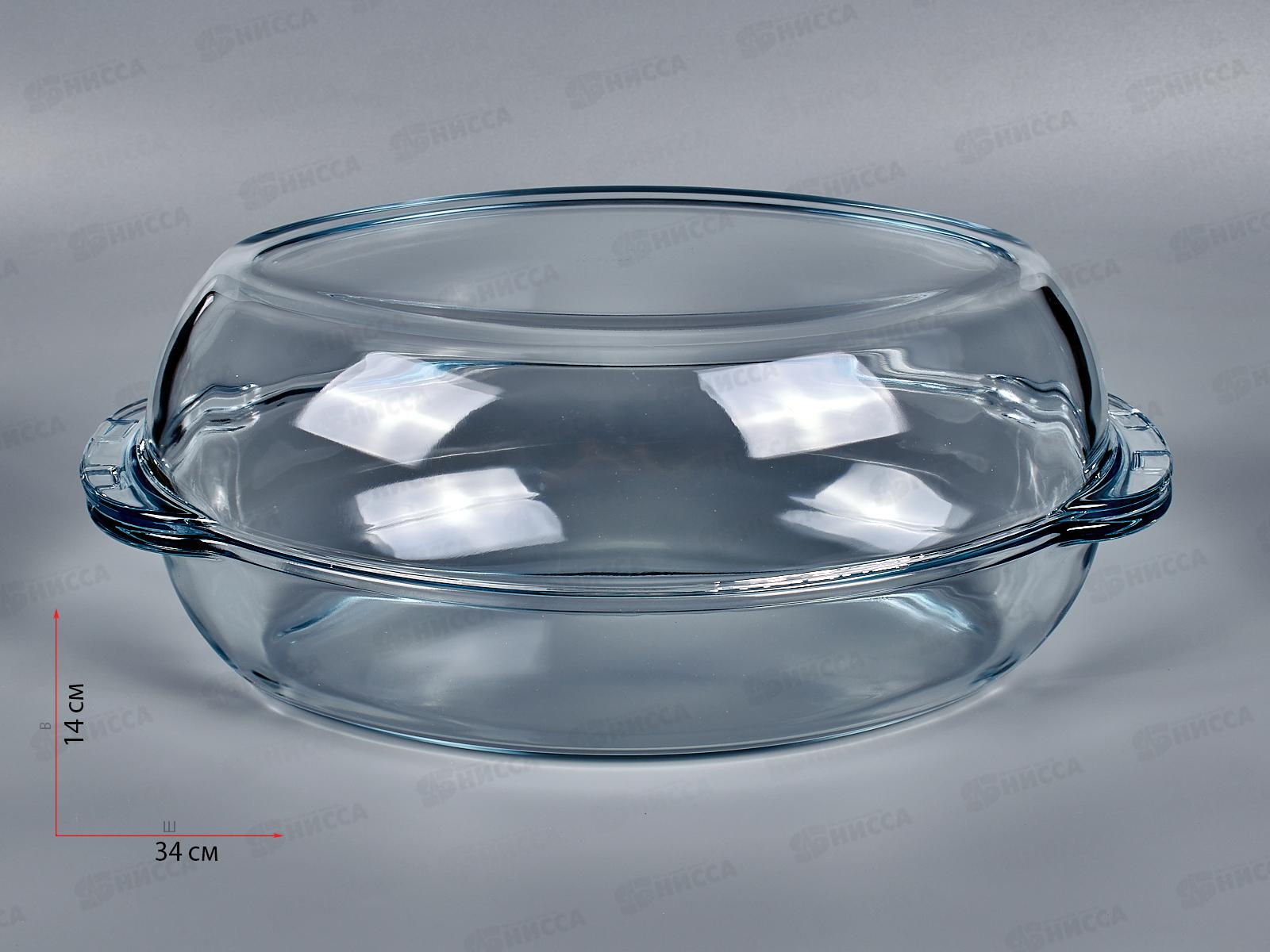 Посуда для СВЧ Утятница овальная с крышкой 2л 33,5*19*12см 59022 *4  (для запекания)