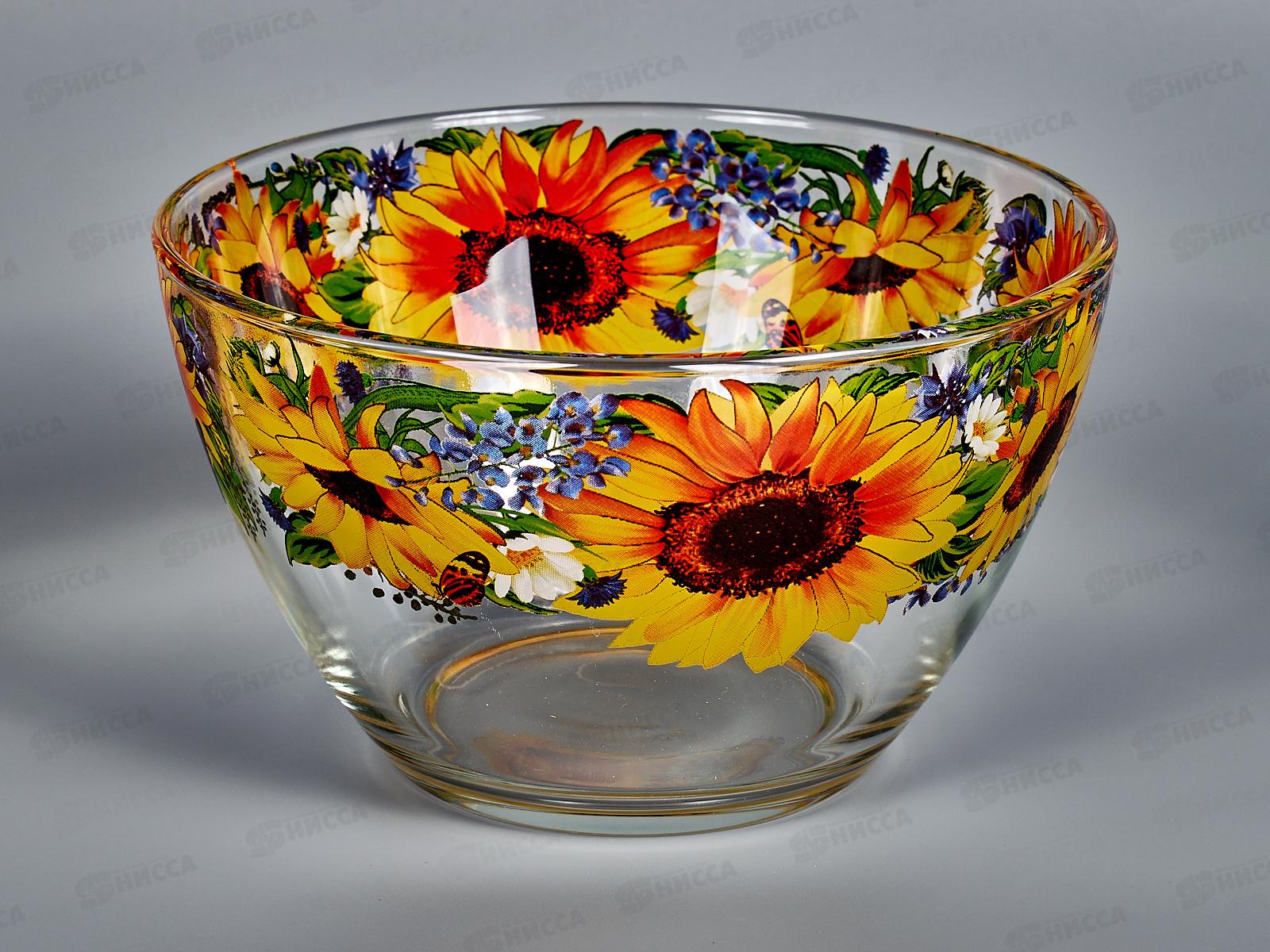 Салатник большой 326/1-Д Подсолнухи круг