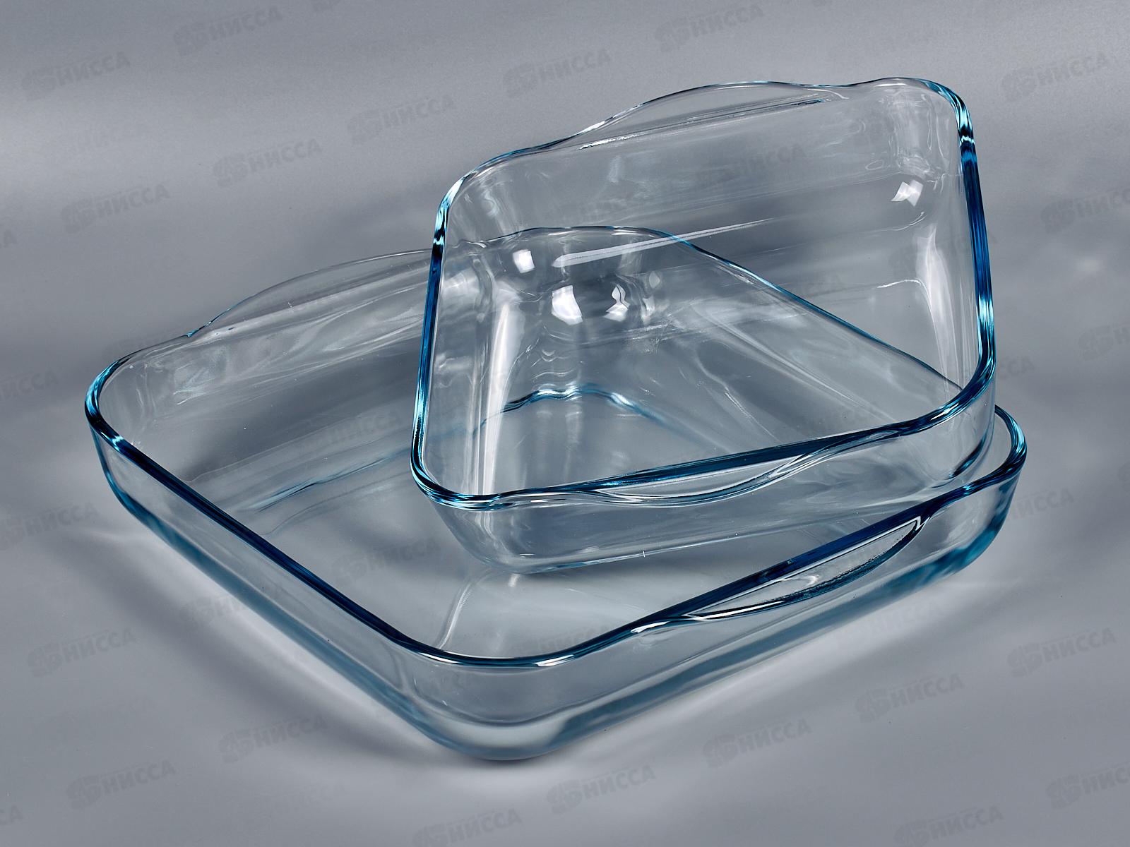 Набор посуды для СВЧ 2пр квадратная форма без крышкек 3+1,6л 159028 *4 (для запекания)