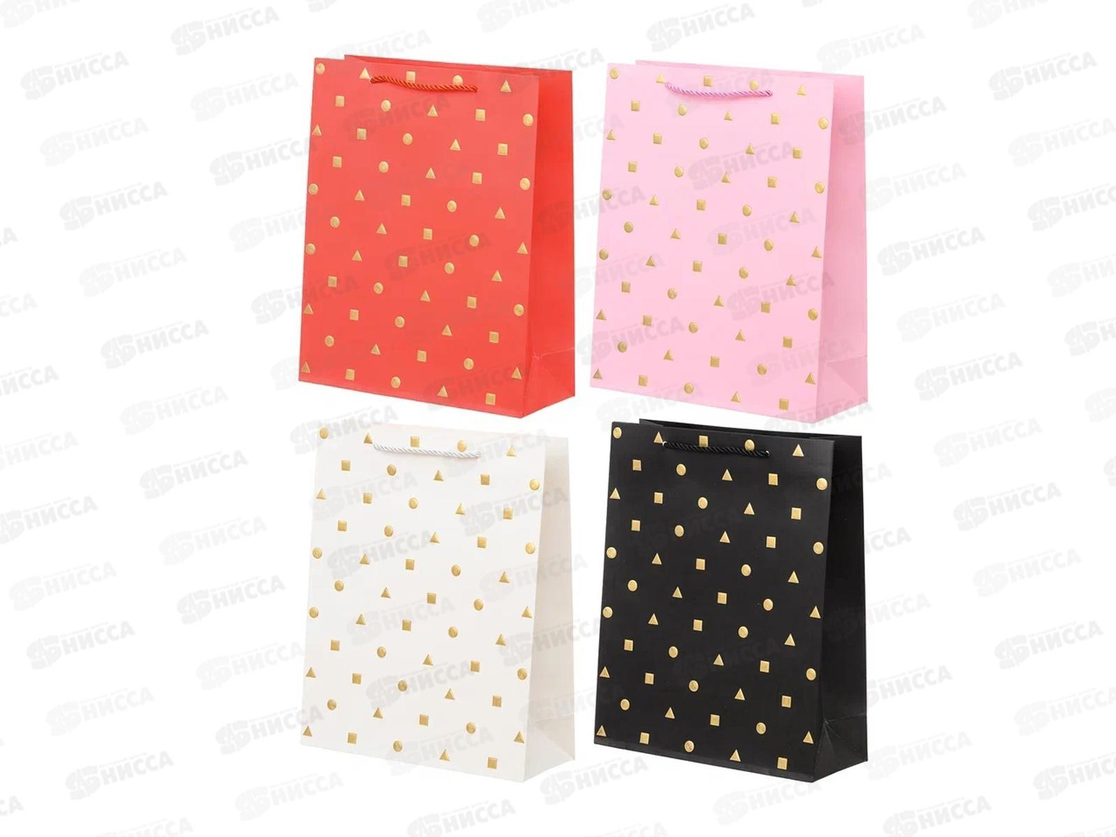 Пакет подарочный бумажный, 26*10*32см, асс.МС-6075 *20