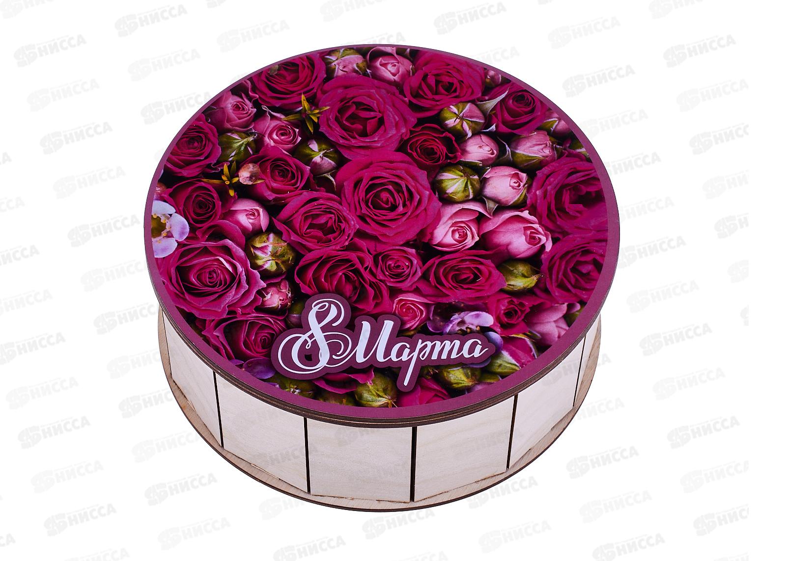 Шкатулка 8Марта большая круглая 8м-ш4-010