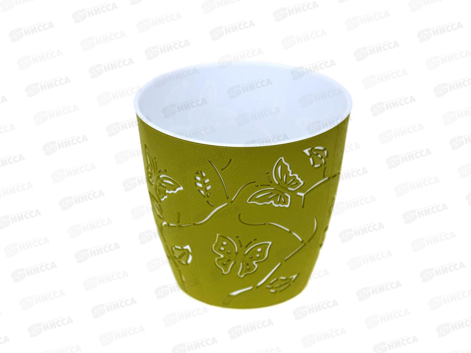 Горшок для цветов &quotButterflies" D175мм 2,5л Зеленое яблоко РТ401310050