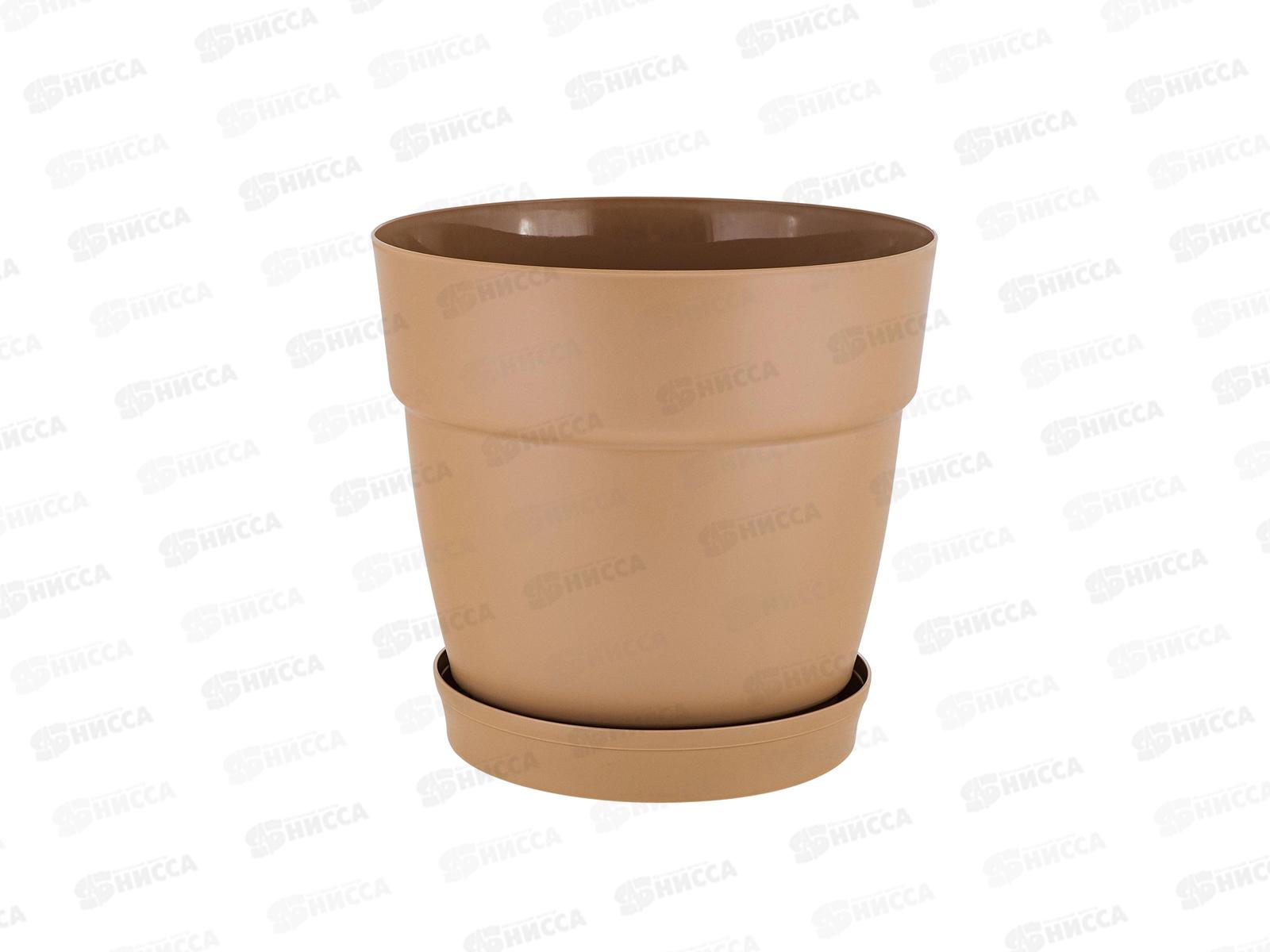 Горшок для цветов &quotInGreen Villa de Fiori&quot 1,1л молочный  шоколад IG660010047 *10