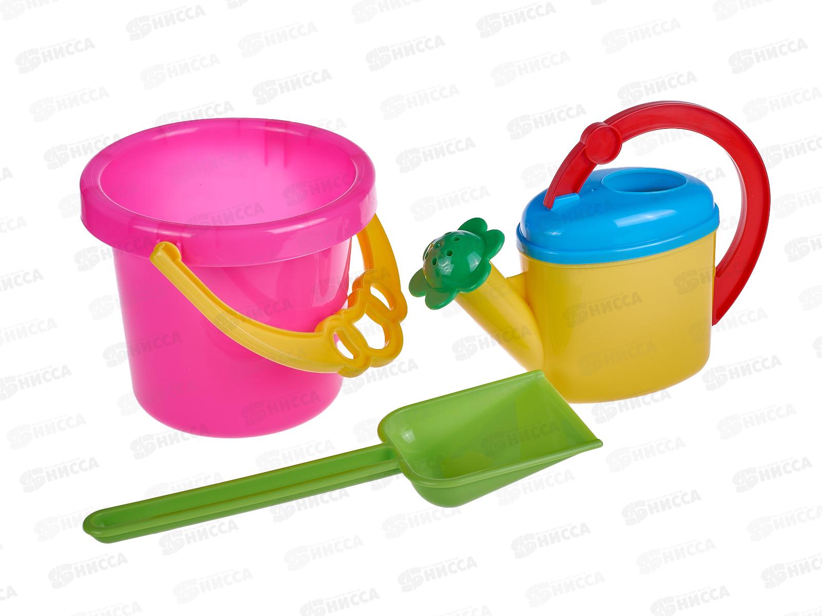 Набор песочный №111, 01811 (ведро 0,8л, лейка 0.3л, совок 21см) *30