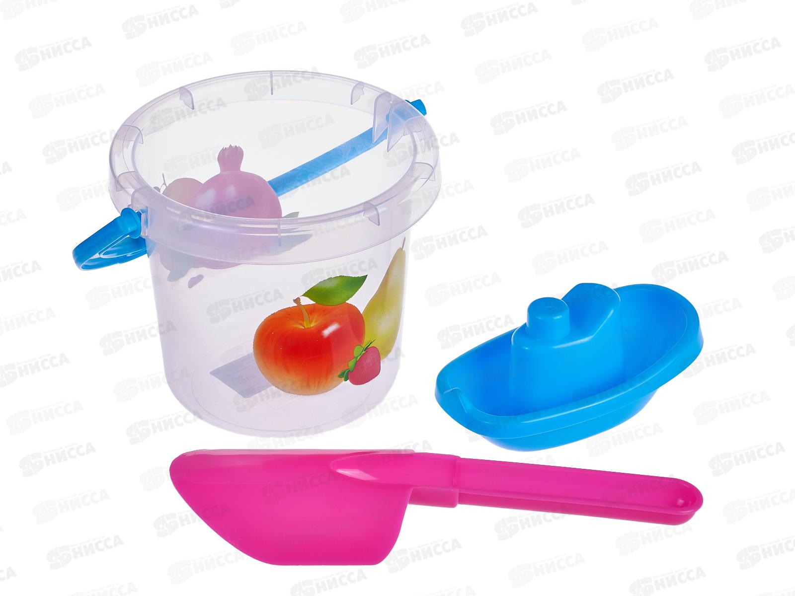 Набор песочный №121, 01821 (ведро 0,8л, совок 19см, кораблик) *36