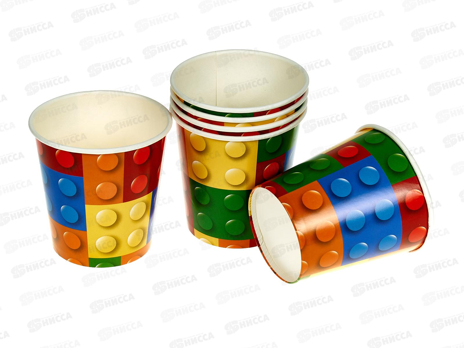 Стакан бумажный Конструктор, 190мл, 6шт/G, 1502-4316