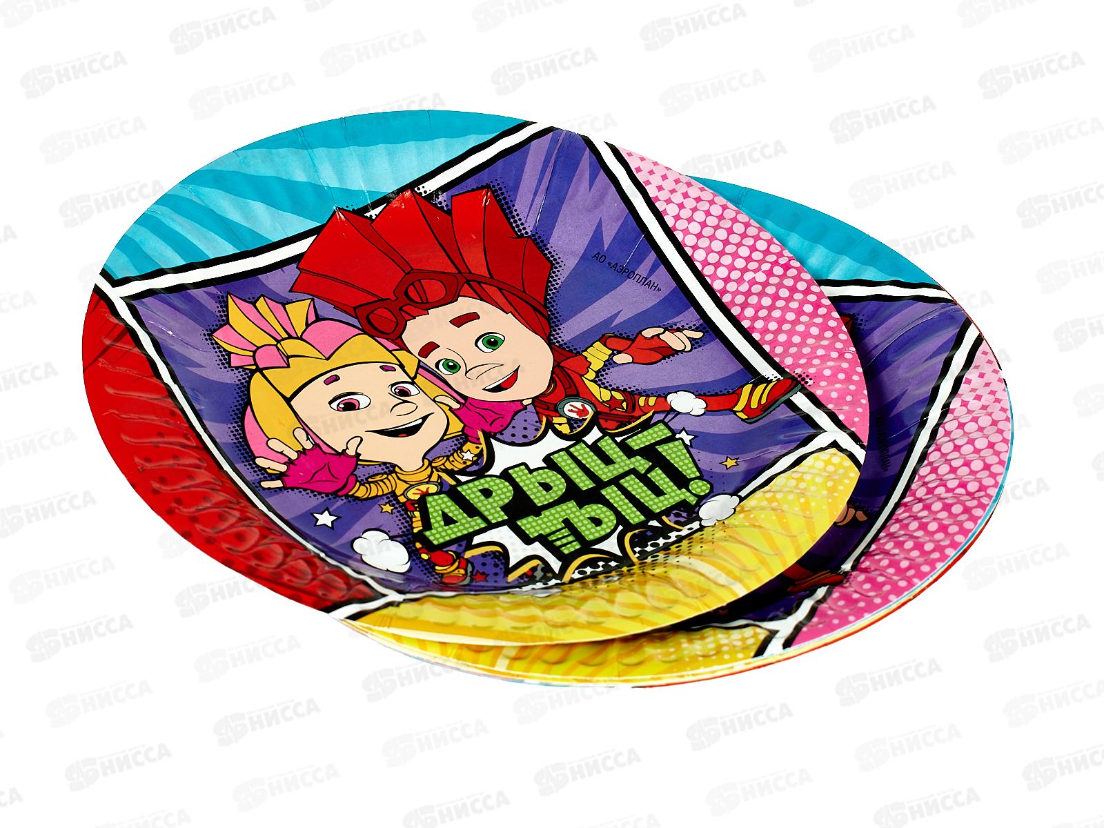 Тарелка бумажная  Фиксики Комиксы 17см 6шт/G, 1502-4945