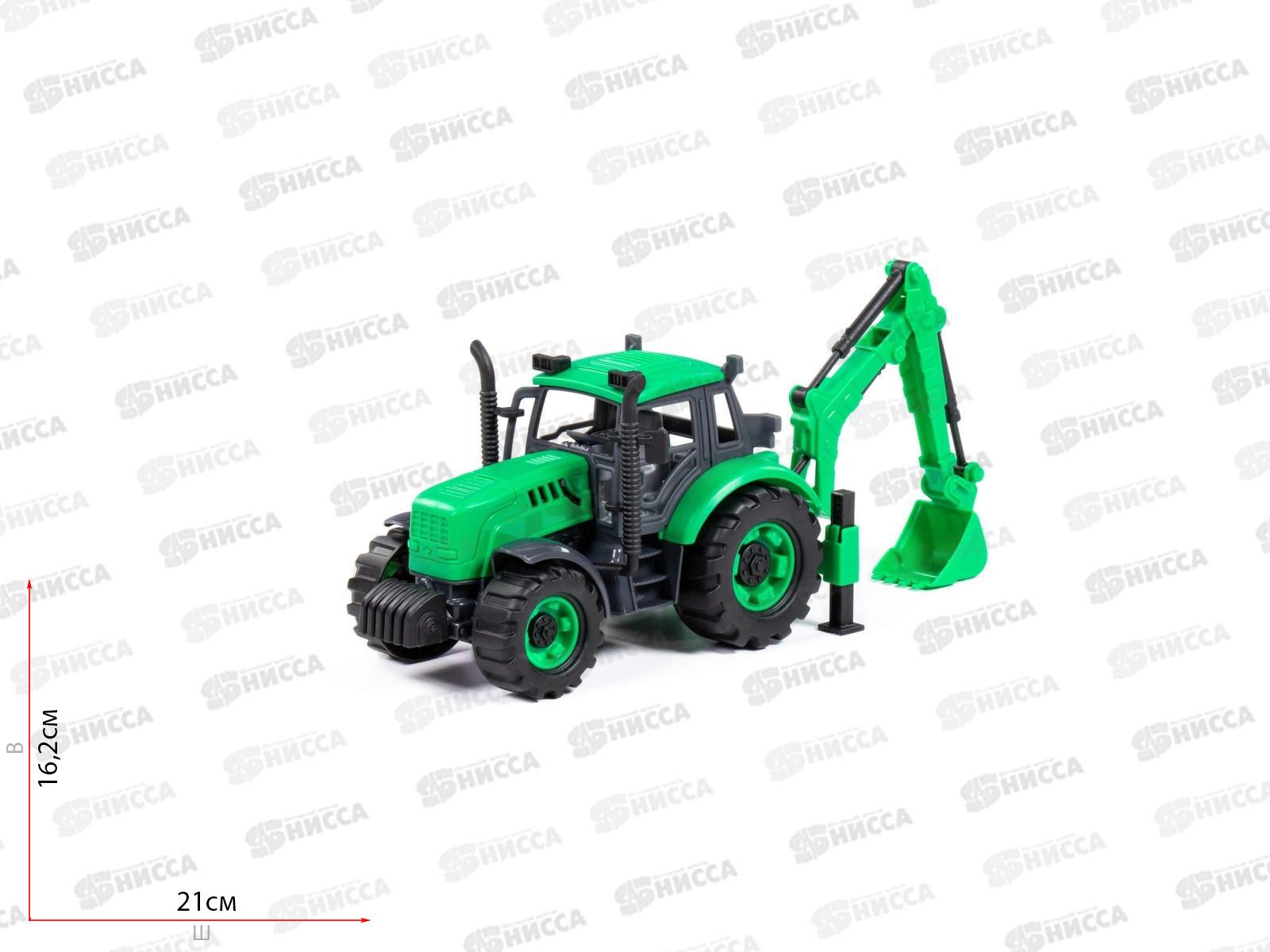 Экскаватор &quotПрогресс&quot инерционный (зелёный) в лотке, 94612  *12