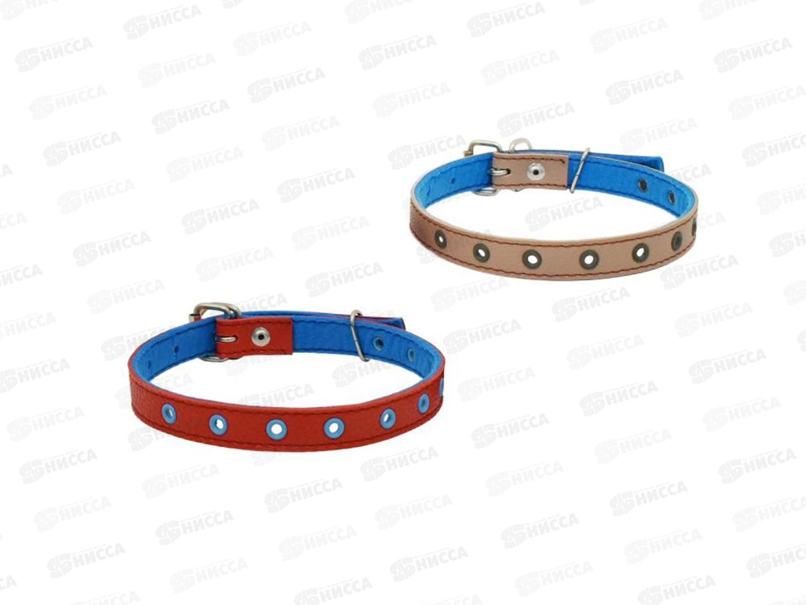 Ошейник ZooMoDa искусственная кожа/фетр 15 с блочками 13569