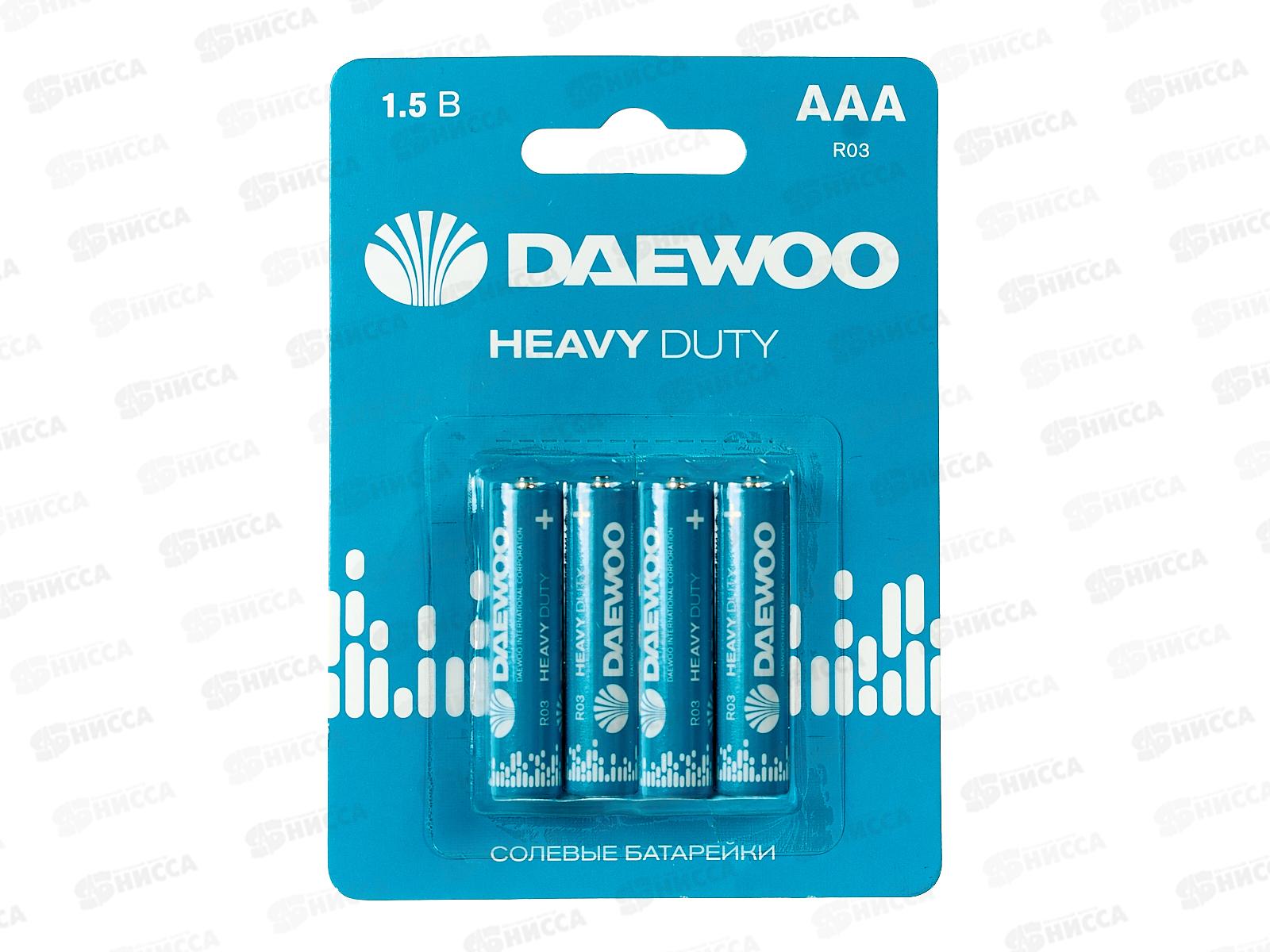 Батарейки ДЭУ R03 BL-4 *4/40/960