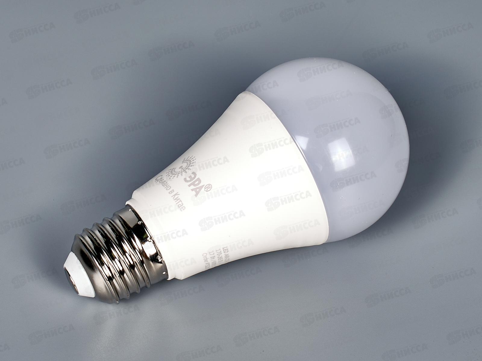 Лампа светодиодная ЭРА STD LED A60-17W-860-E27 17Вт 6000К *10/100