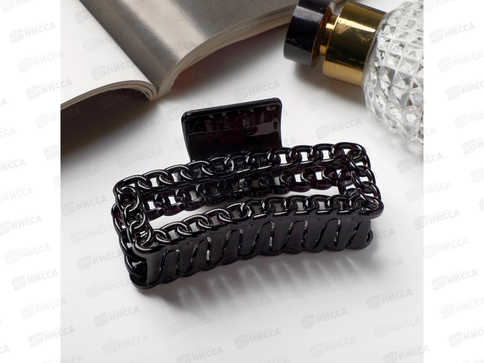 Краб  для волос &quotИзабель&quot прямой 9см черный 7862179 *12