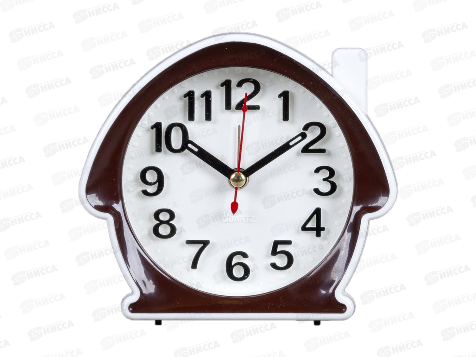 Будильник &quot21 Век" Классика Рубин В6-005(20) корпус коричневый с белым