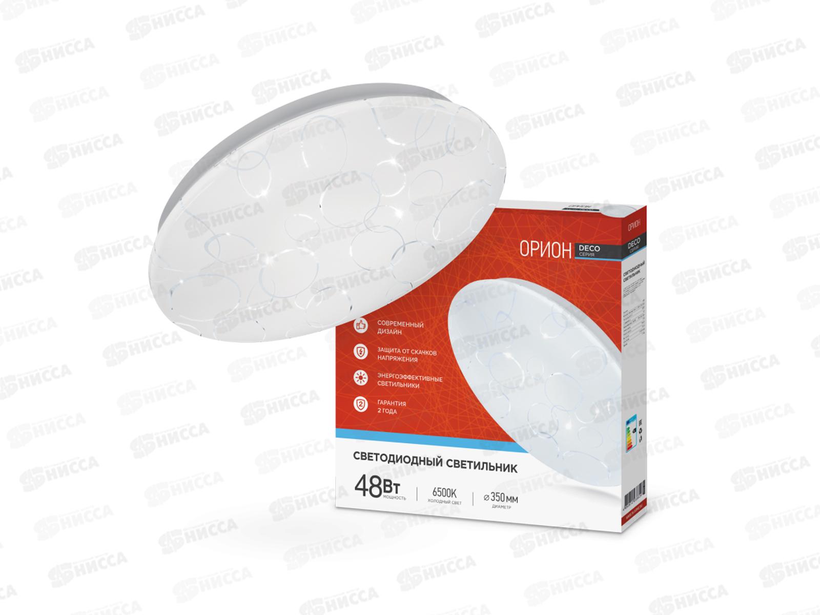 Светильник светодиодный inHOME DECO ОРИОН 48Вт 6500К 4320Лм 380*55мм