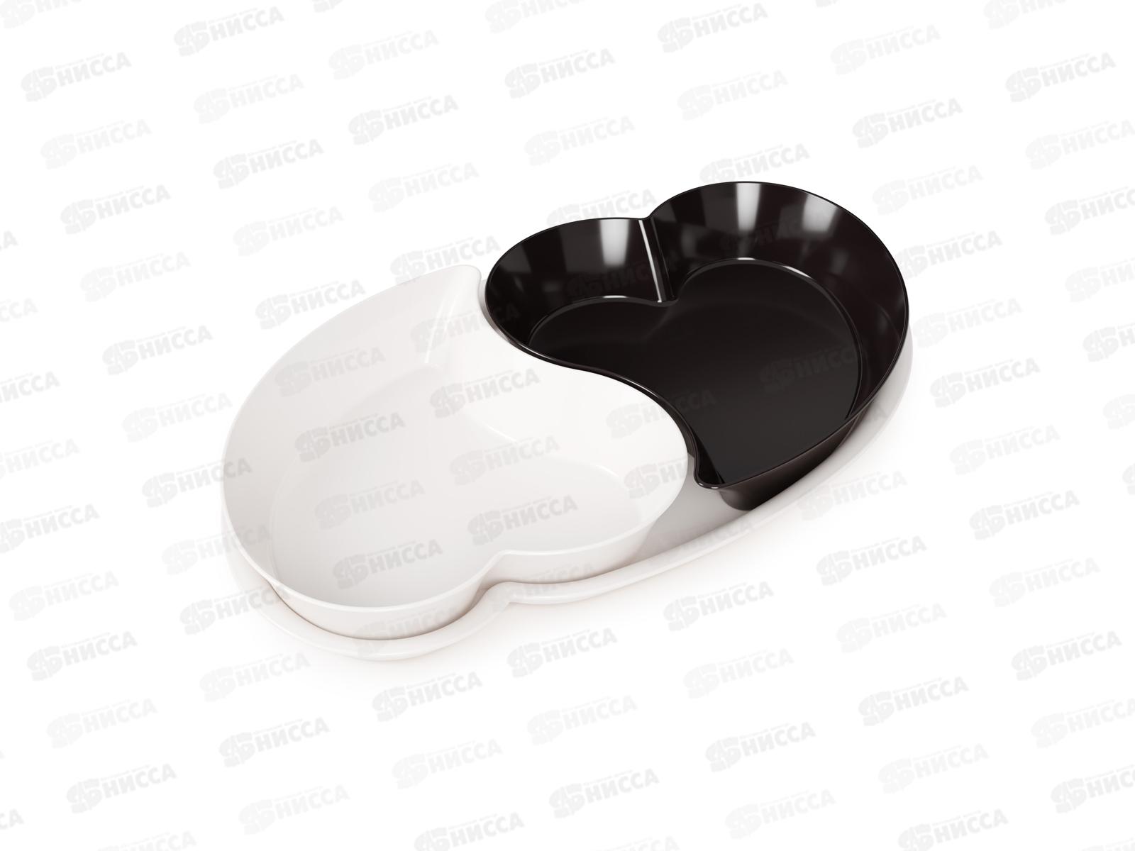 Набор салатников Ромео и Джульетта (2шт) бело-черный М8174 *8