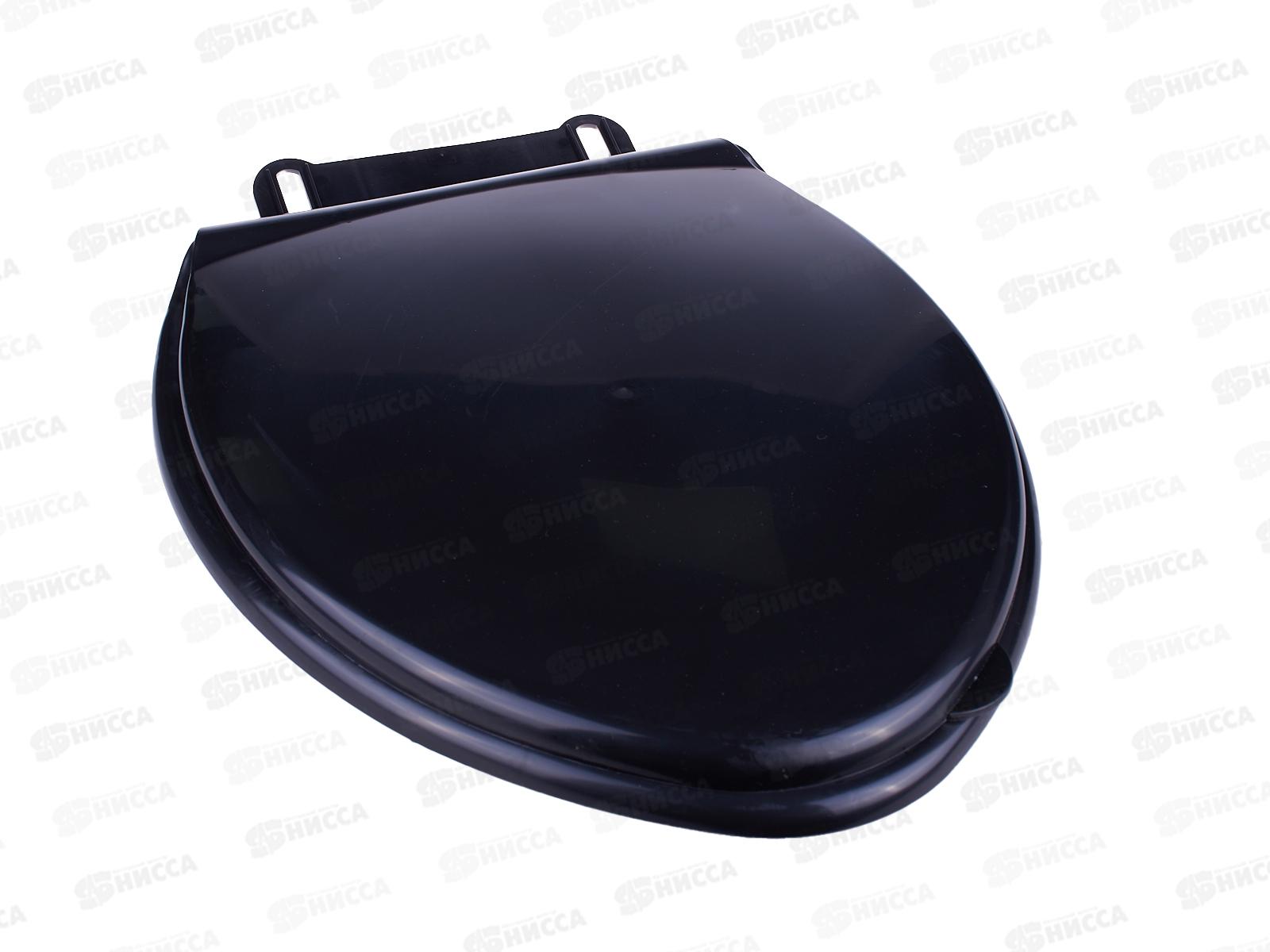 Сиденье на унитаз  МП чернный  (Русское) *9