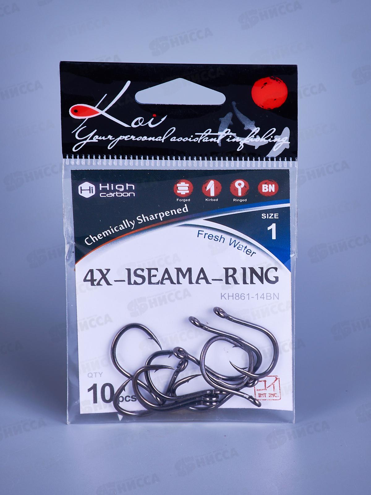 Крючок KOI &quot4X-ISEAMA-RING&quot р.1 (INT)/14 (AS) цв BN, КН861-14ВN