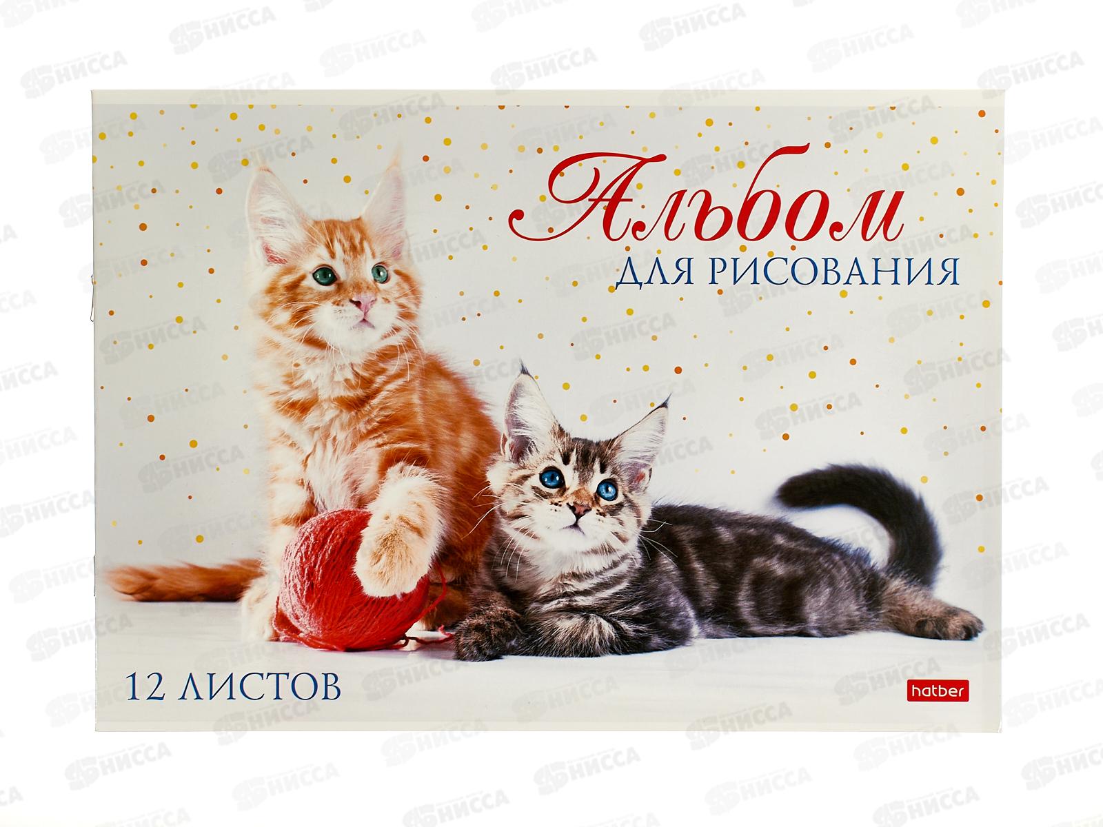 Альбом для рисования 12л Hatber Мы любим котиков*9/90