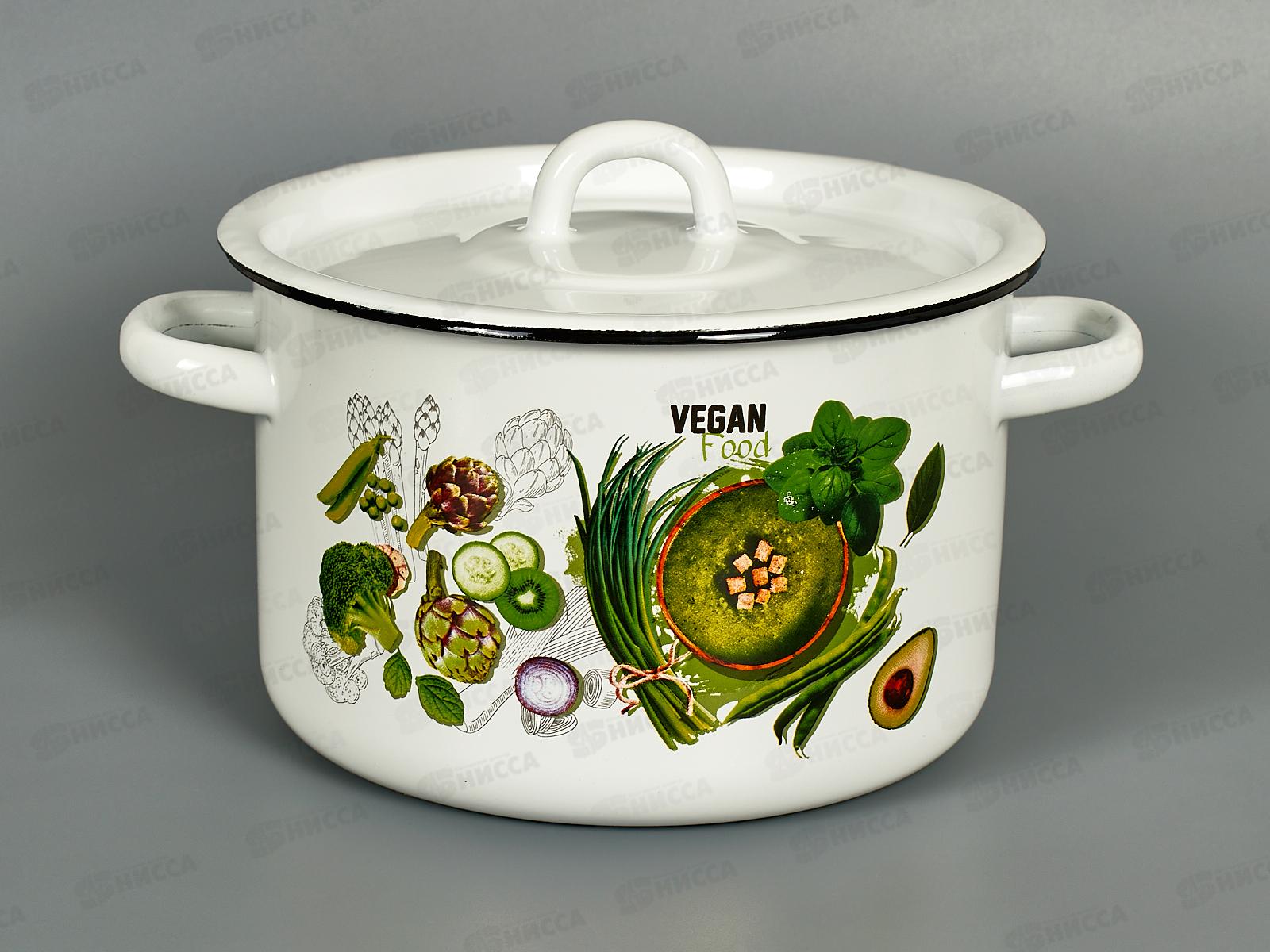 Кастрюля 3,0л эмалированная 01-1612/4 Веган *4