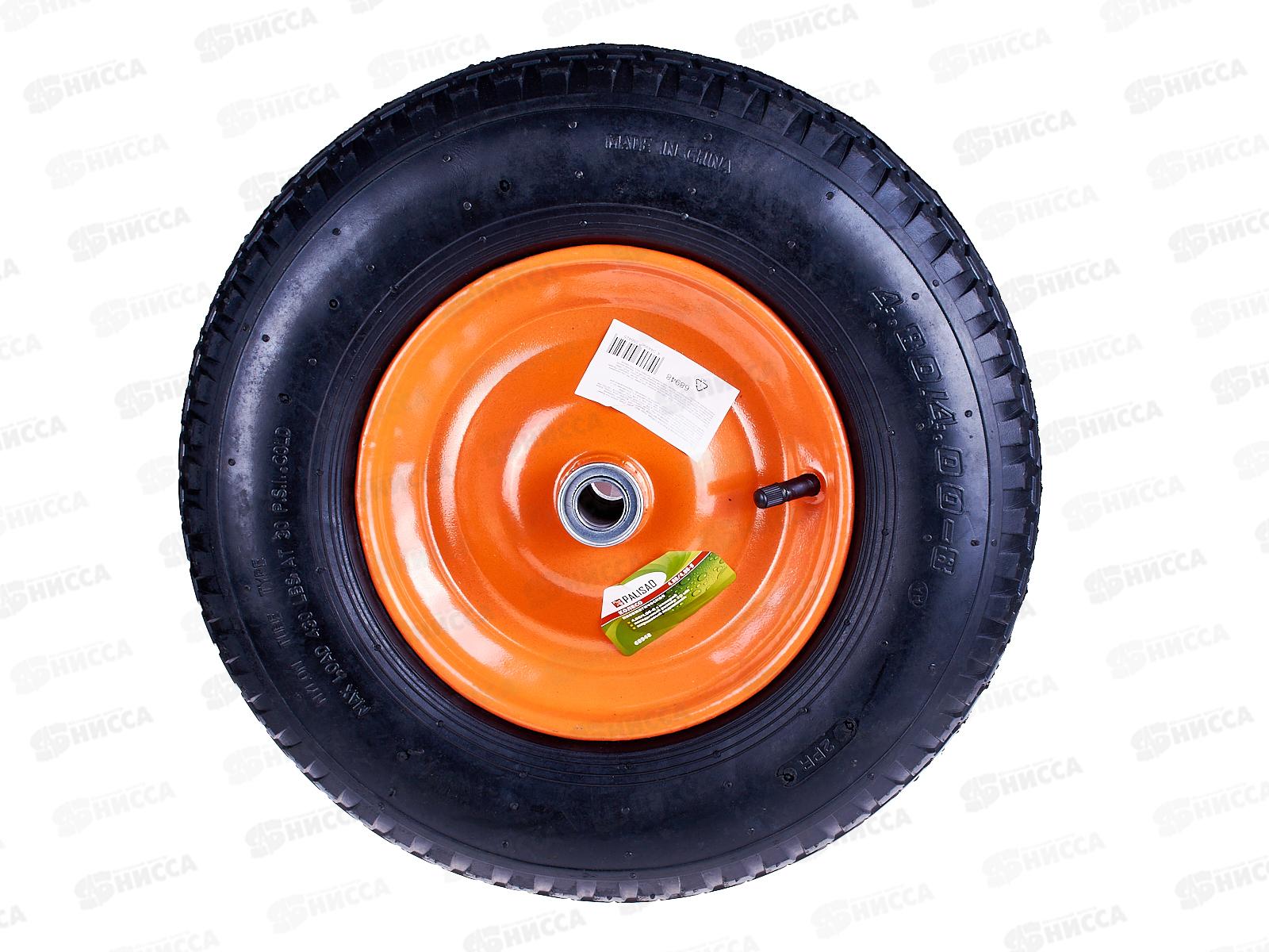 Колесо пневматическое  4.80/4-8, длина оси 90мм, подшипник 20мм,Palisad 68948