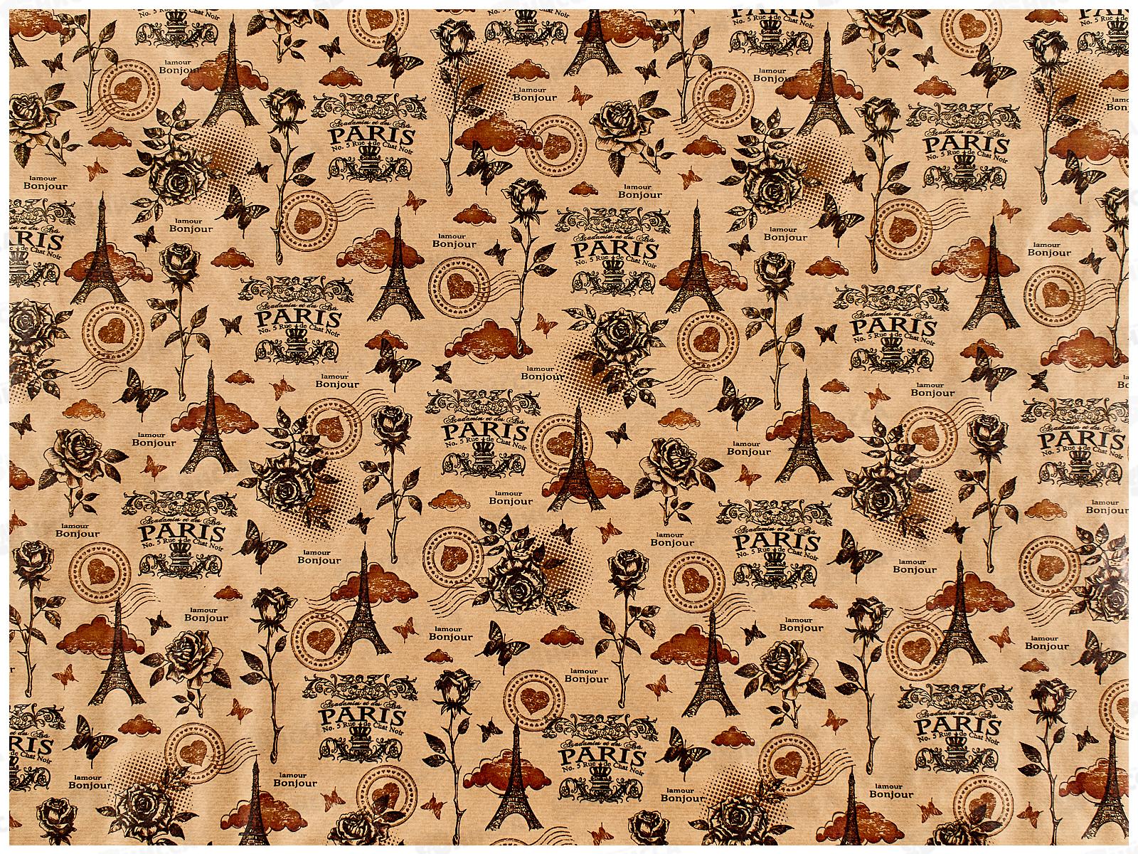 Бумага Крафт 0,7*1м Париж *50