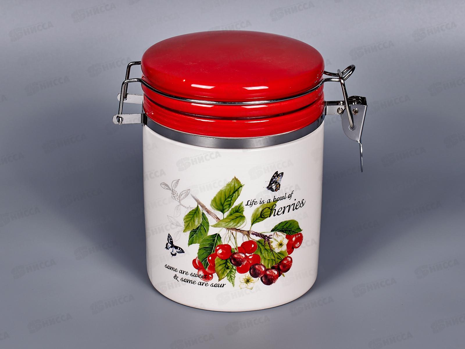 Банка Вишня 750мл с клипсой MFK21014