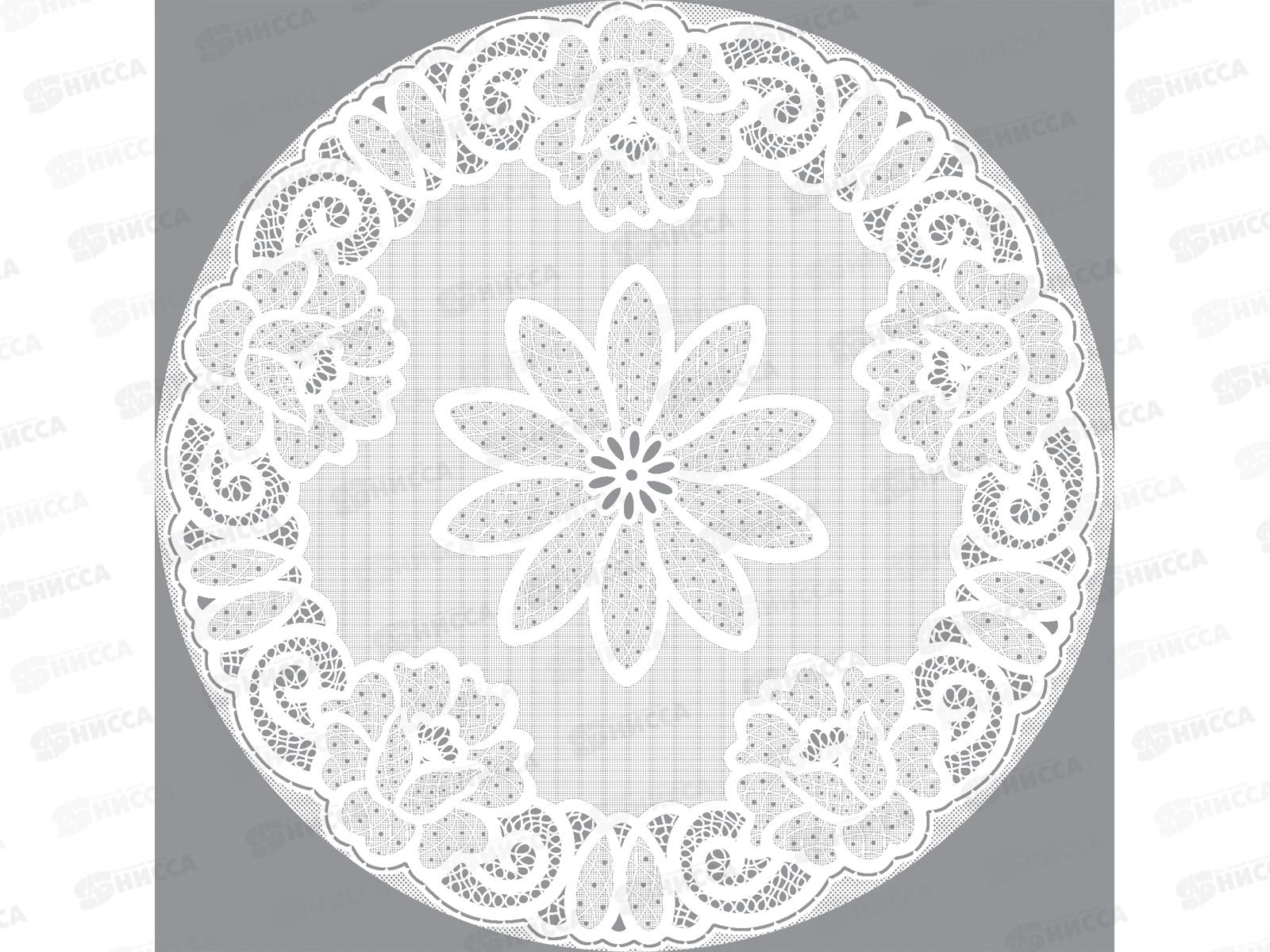 Салфетка ажурная GRACE Лейс 38*38 LO-1009U белая круг 93404 *12