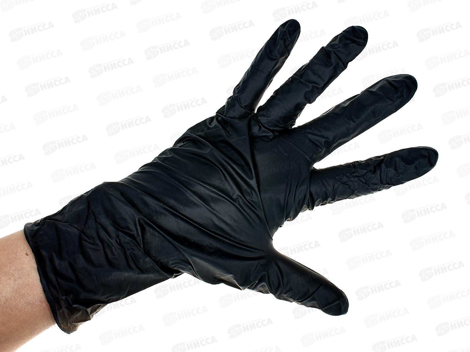 Перчатки Nitri MAX, Нитриловые Черные 3,5г р.L *1(50пар) 786 Марка