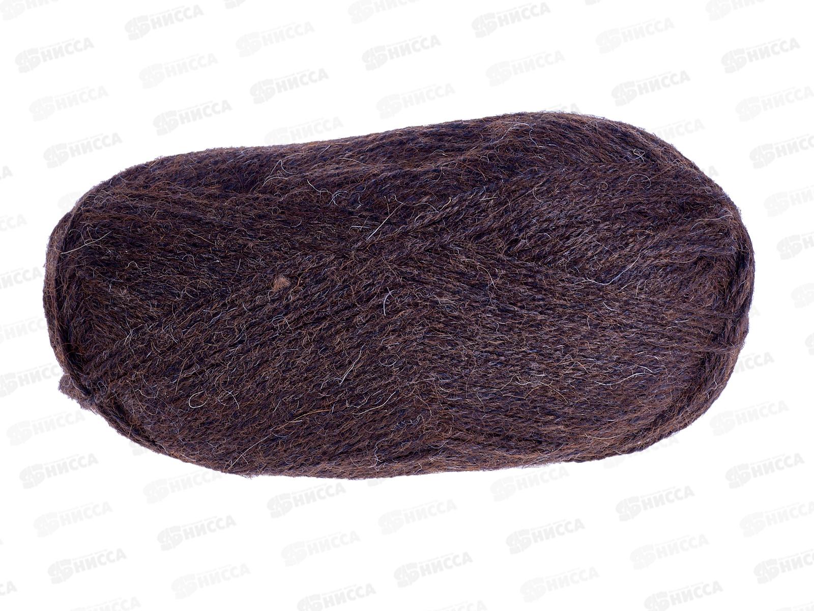 Пряжа Верблюжка Шоколад темный 268 70шерсть 30акрил 100гр 250м