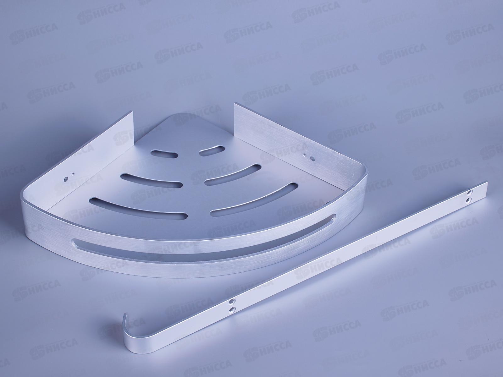 Полка угловая двухъярусная, серый, E819BL