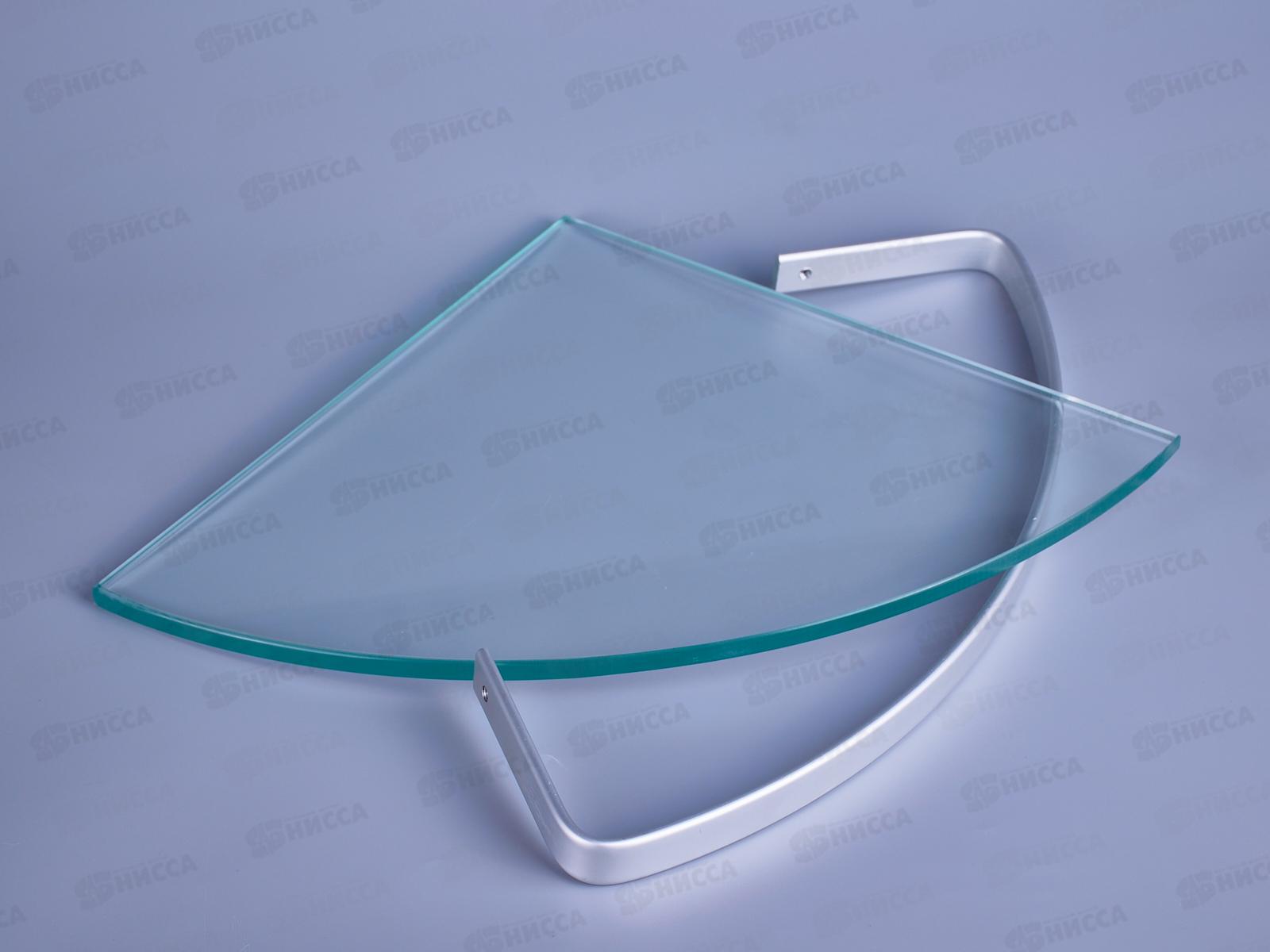 Полка угловая стеклянная двухъярусная, E8908