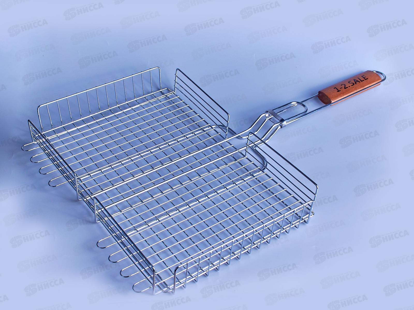 Решетка-гриль 1-2 Sale глубокая 40*27*5см /62см хром,сталь/дер 795372