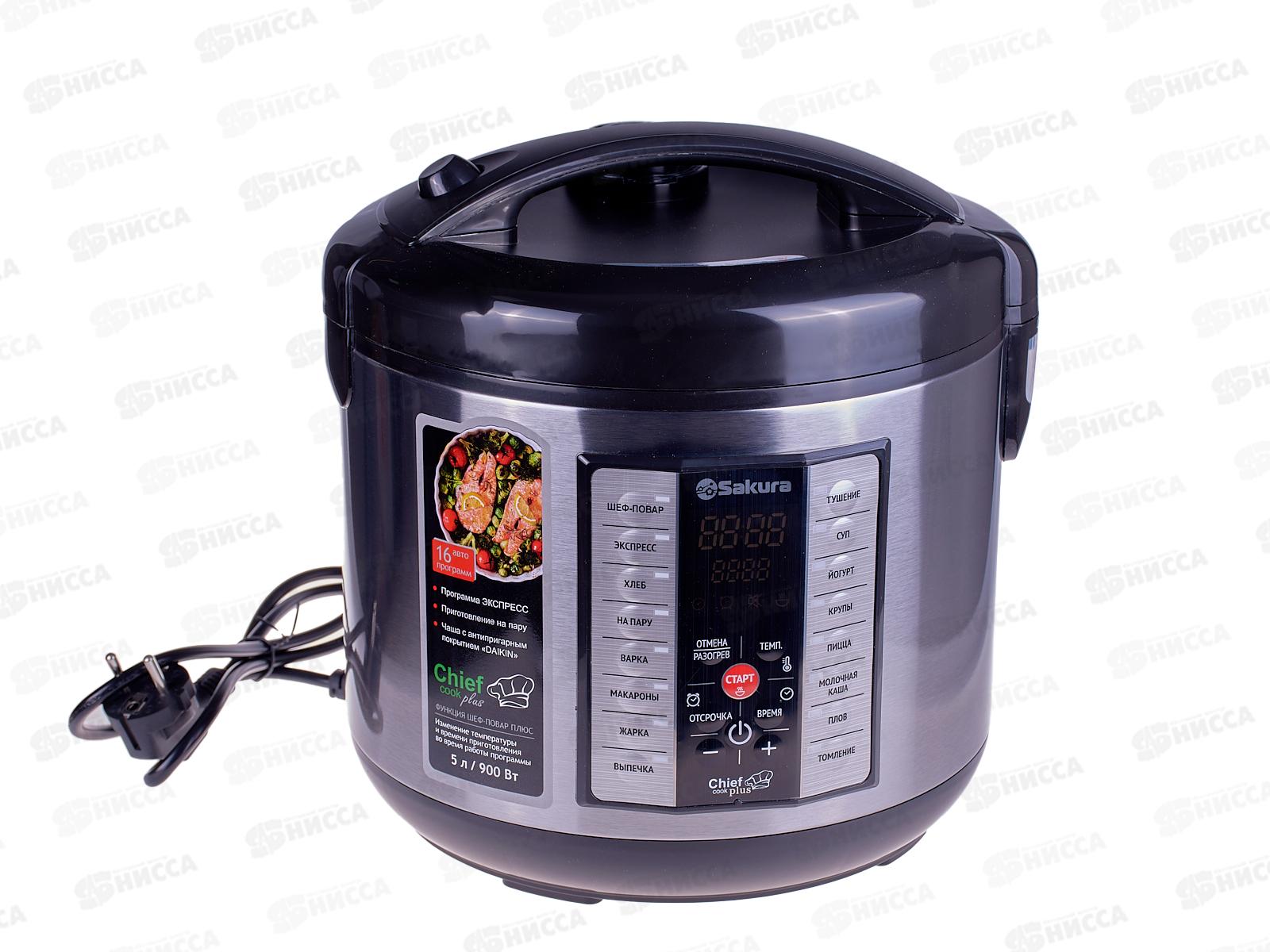 Мультиварка SA-7766BK 5,0л Шеф-повар плюс 16программ
