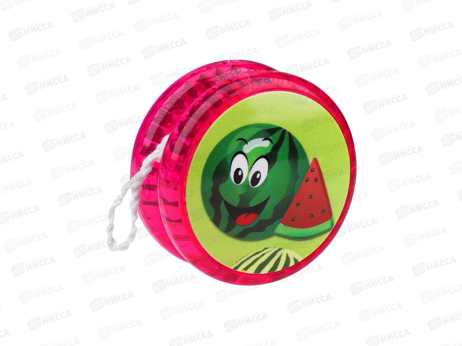 Йо-Йо (5,5см) &quotВесёлые фрукты-овощи&quot (свет) И-2143  *12