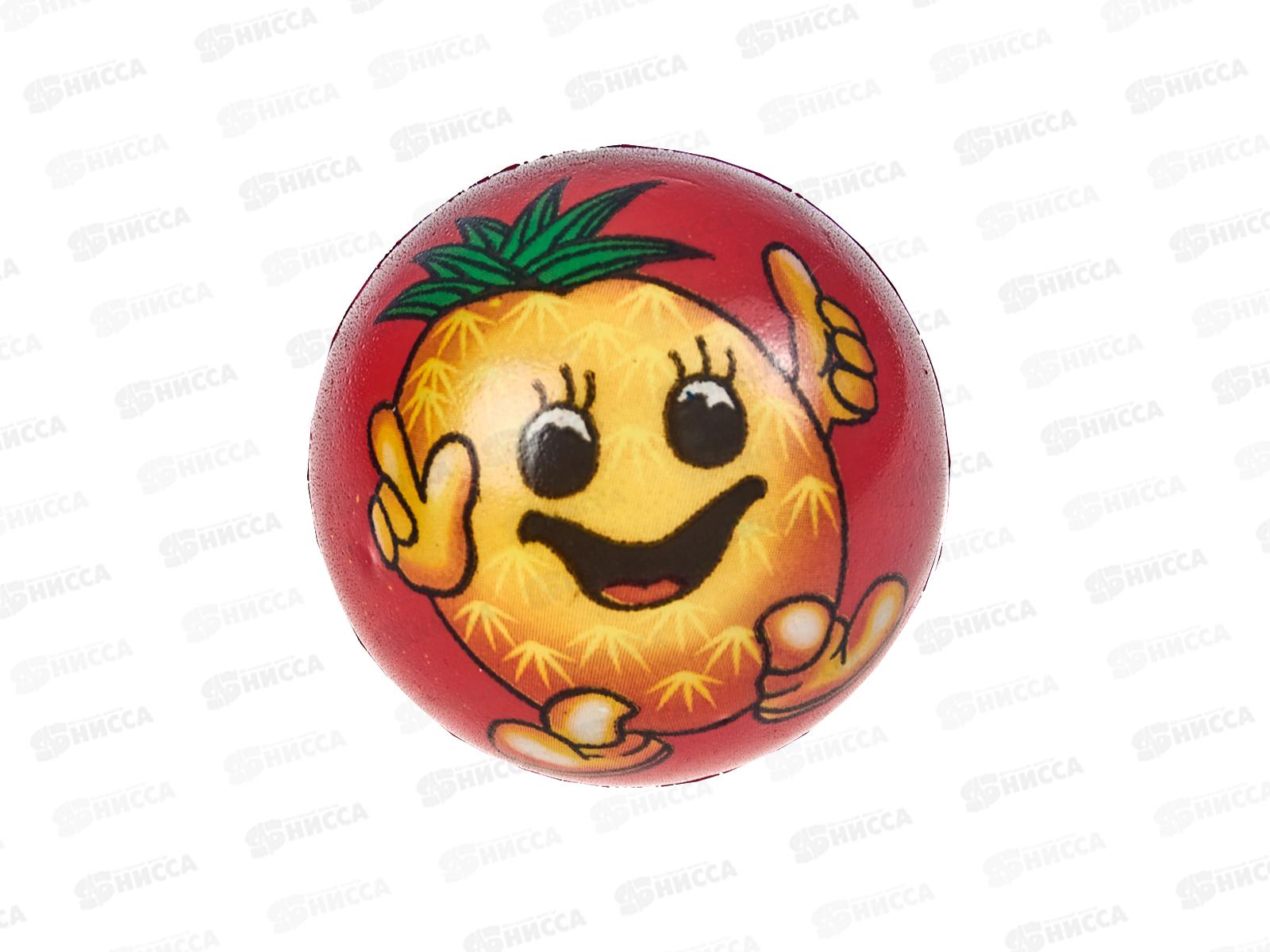 Мяч мягкий &quotФруктики&quot 6,3см ППУ, ММ-9819 *12