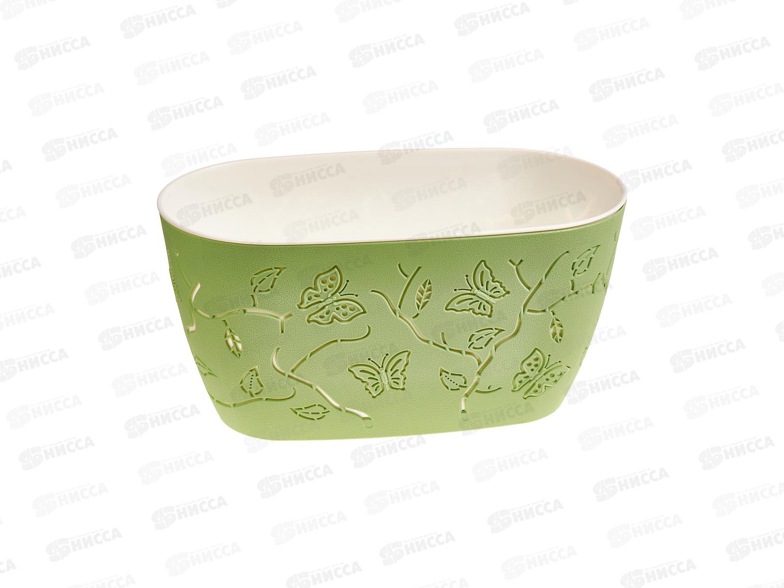 Горшок для цветов  &quotButterflies&quot 4л Зеленое яблоко РТ401510050 *12